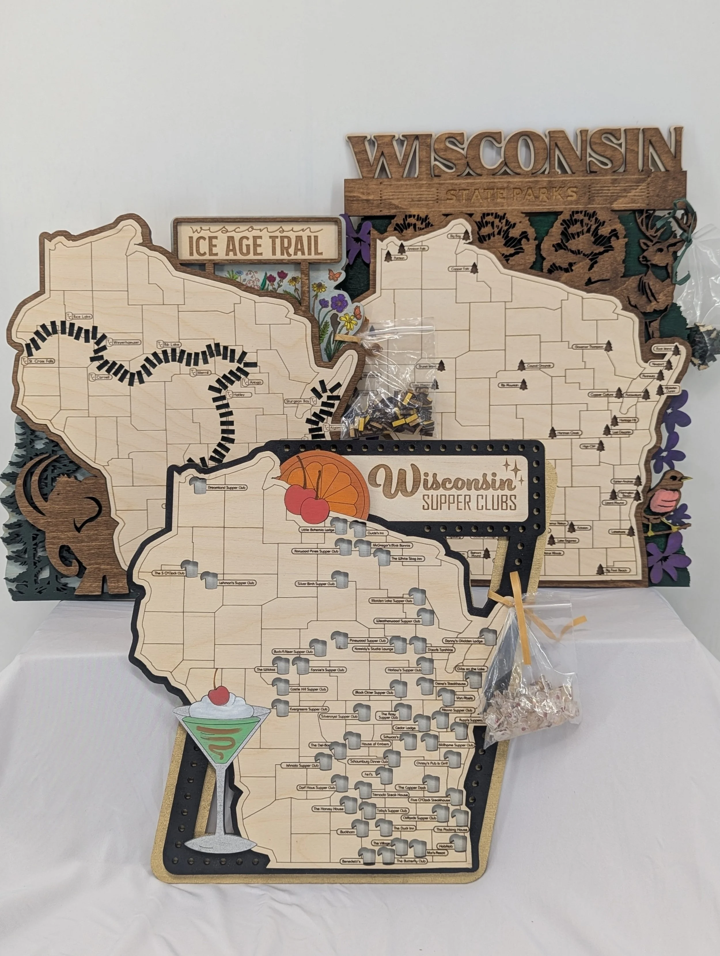 Wisconsin Maps | Supper Clubs, Ice Age Trail, and State Parks by Makery Maven