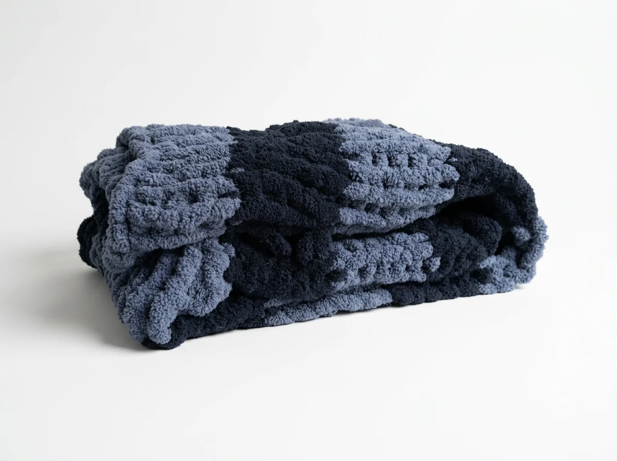 Hand Knit Blanket 70" x 80"