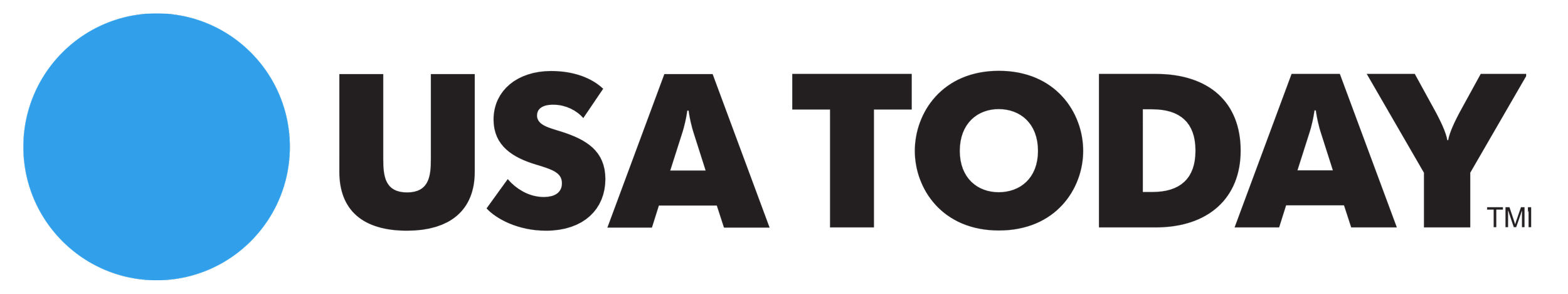 USATODAY logo with blue circle to the left of the black text.