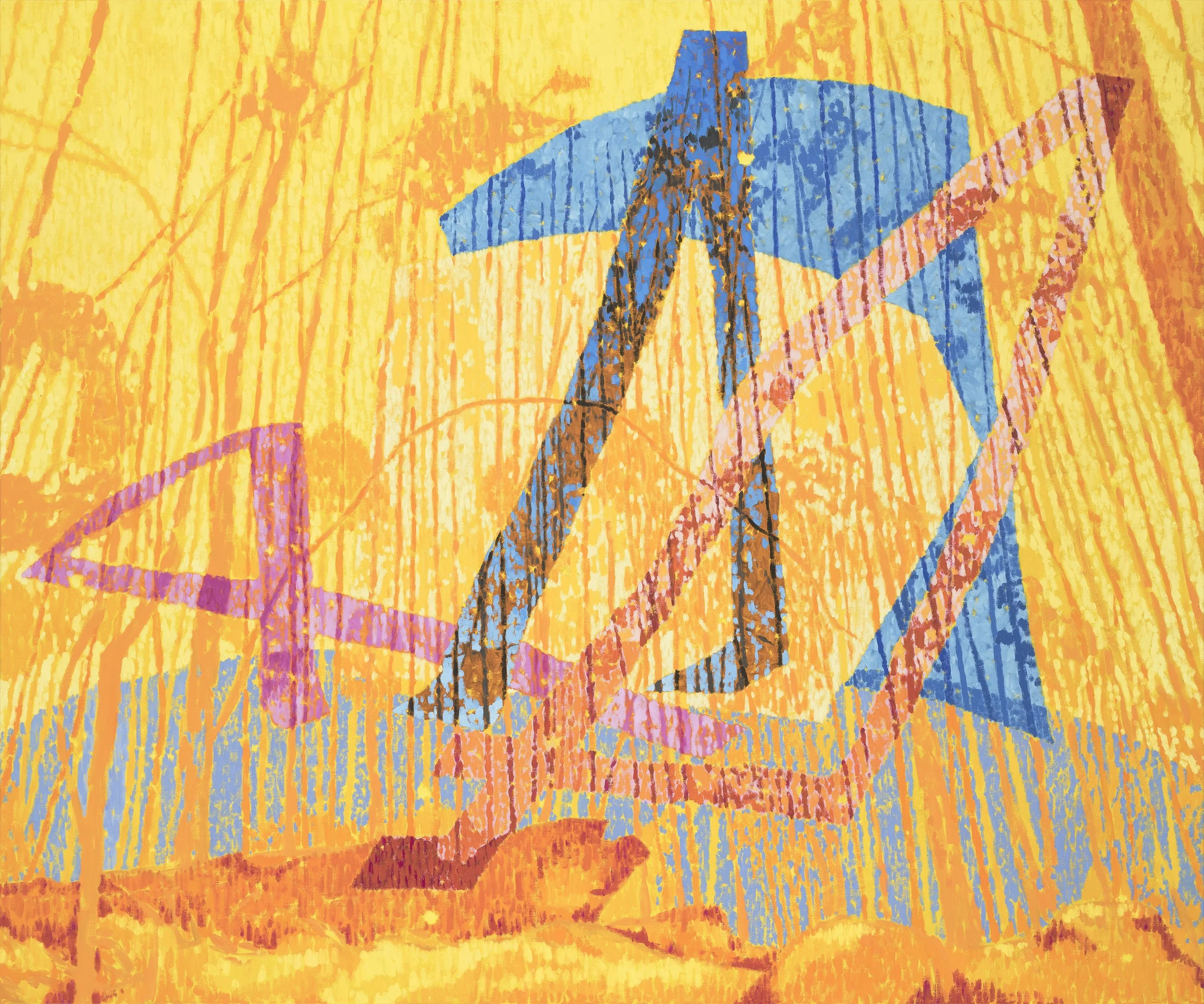 Arena, 2022, oil and acrylic on canvas. 150 x 180 cm. Photograph: Brenton McGeachie. 