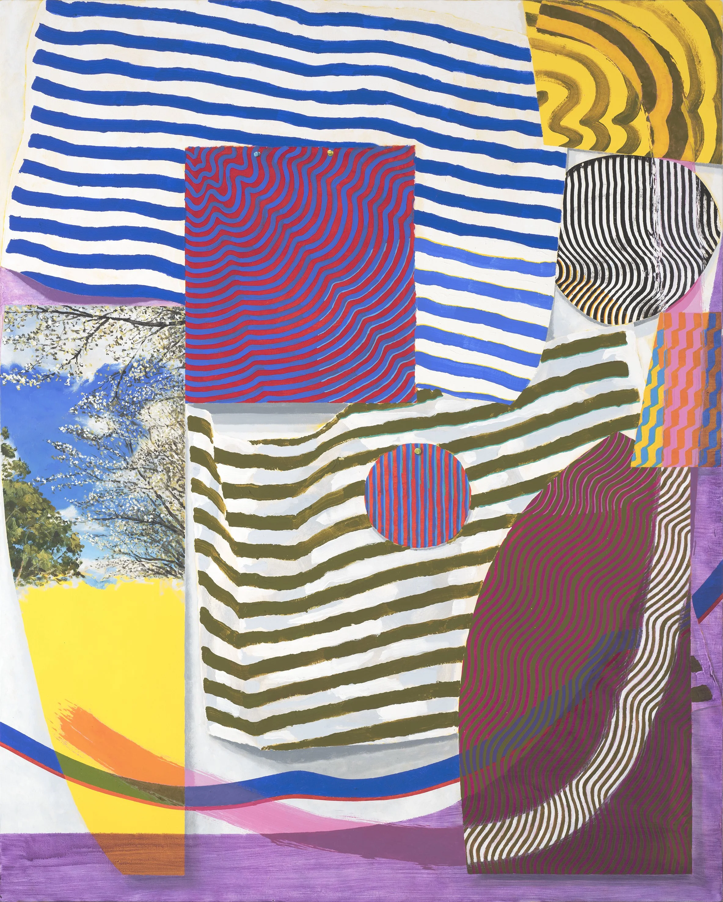 Bloom, 2018, oil and acrylic on canvas. 150 x 130 cm. Photograph: Brenton McGeachie.