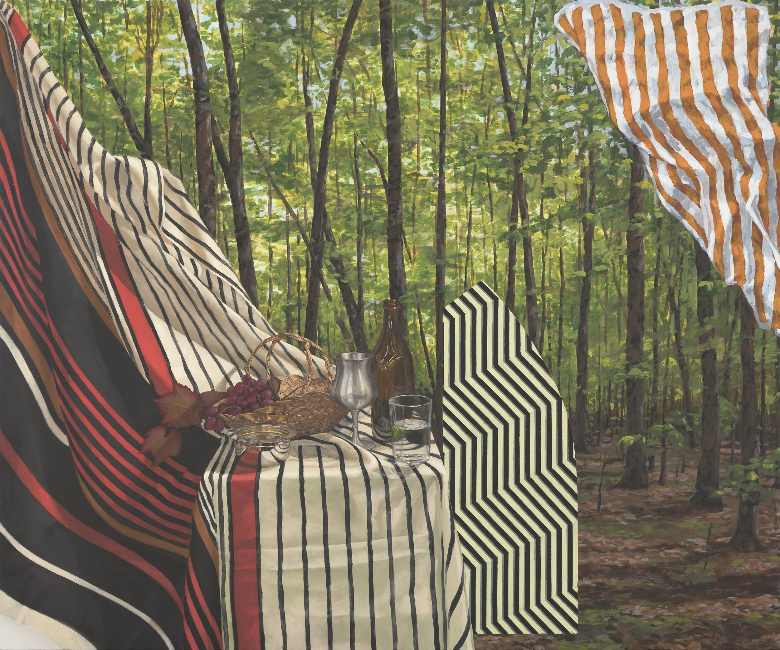 A Forest, 2020, oil and acrylic on polyester. 150 x 180 cm. Photograph: Brenton McGeachie. 