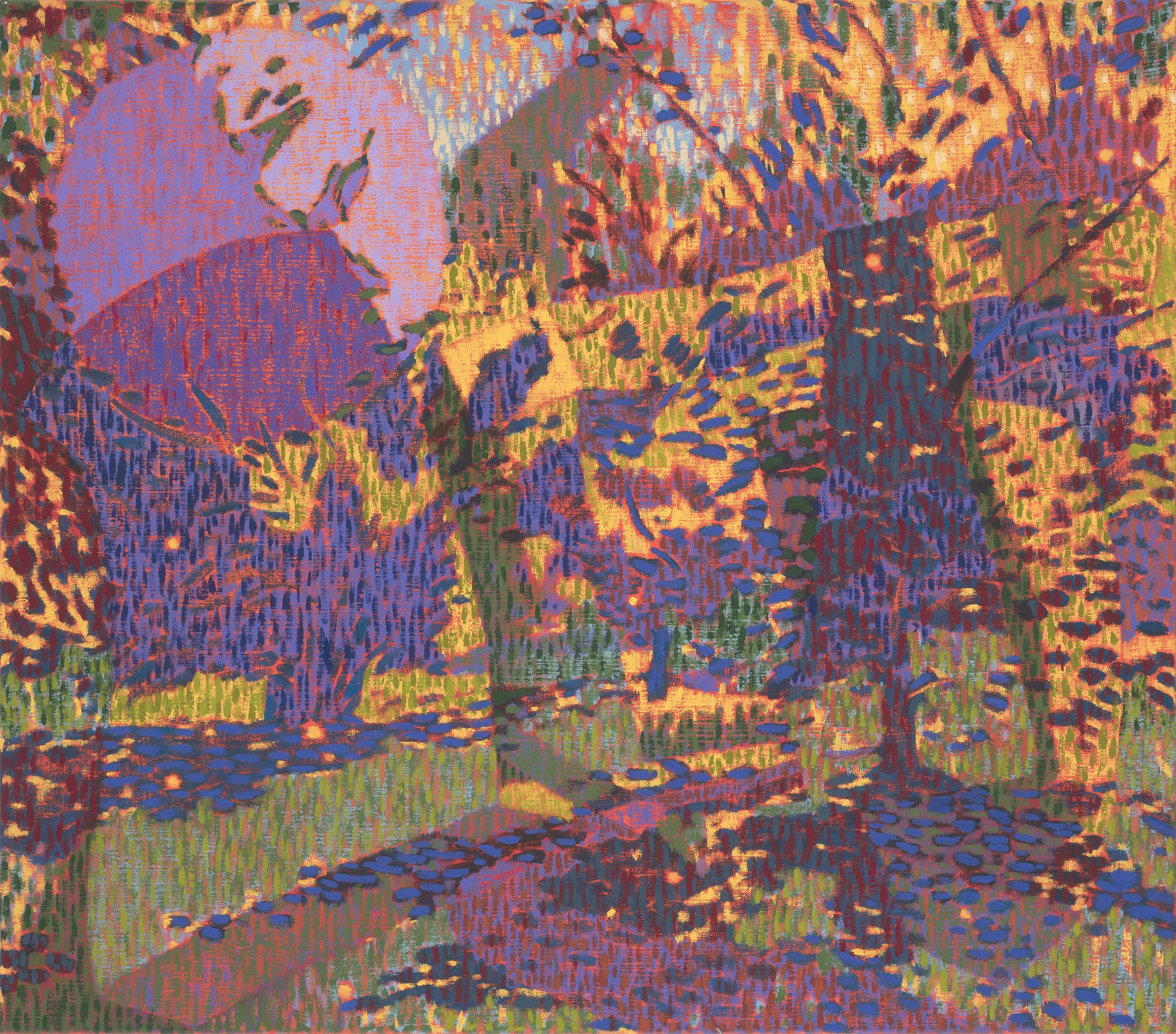 Grove, 2023, oil on linen. 80 x 93 cm. Photograph: Brenton McGeachie. 
