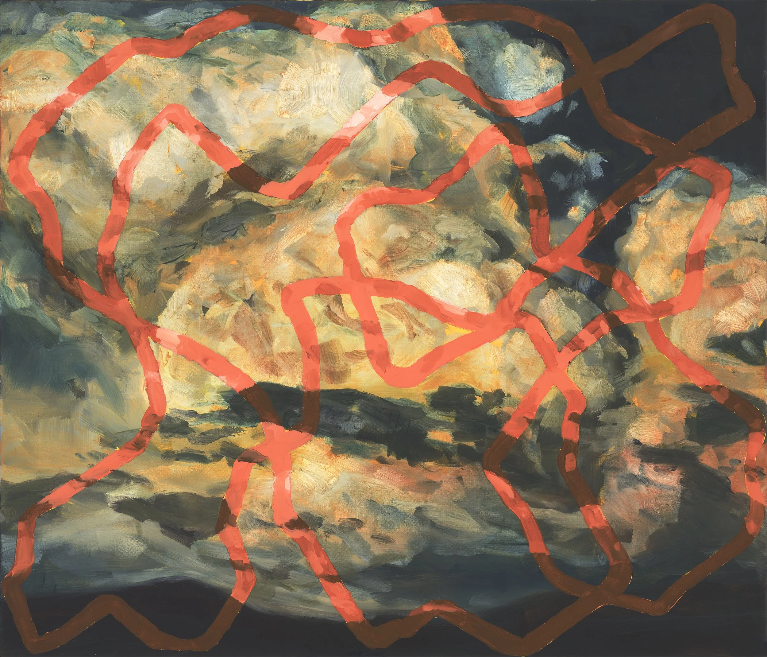 Lark, 2021, oil and acrylic on polyester. 60 x 70 cm. Photograph: Brenton McGeachie.