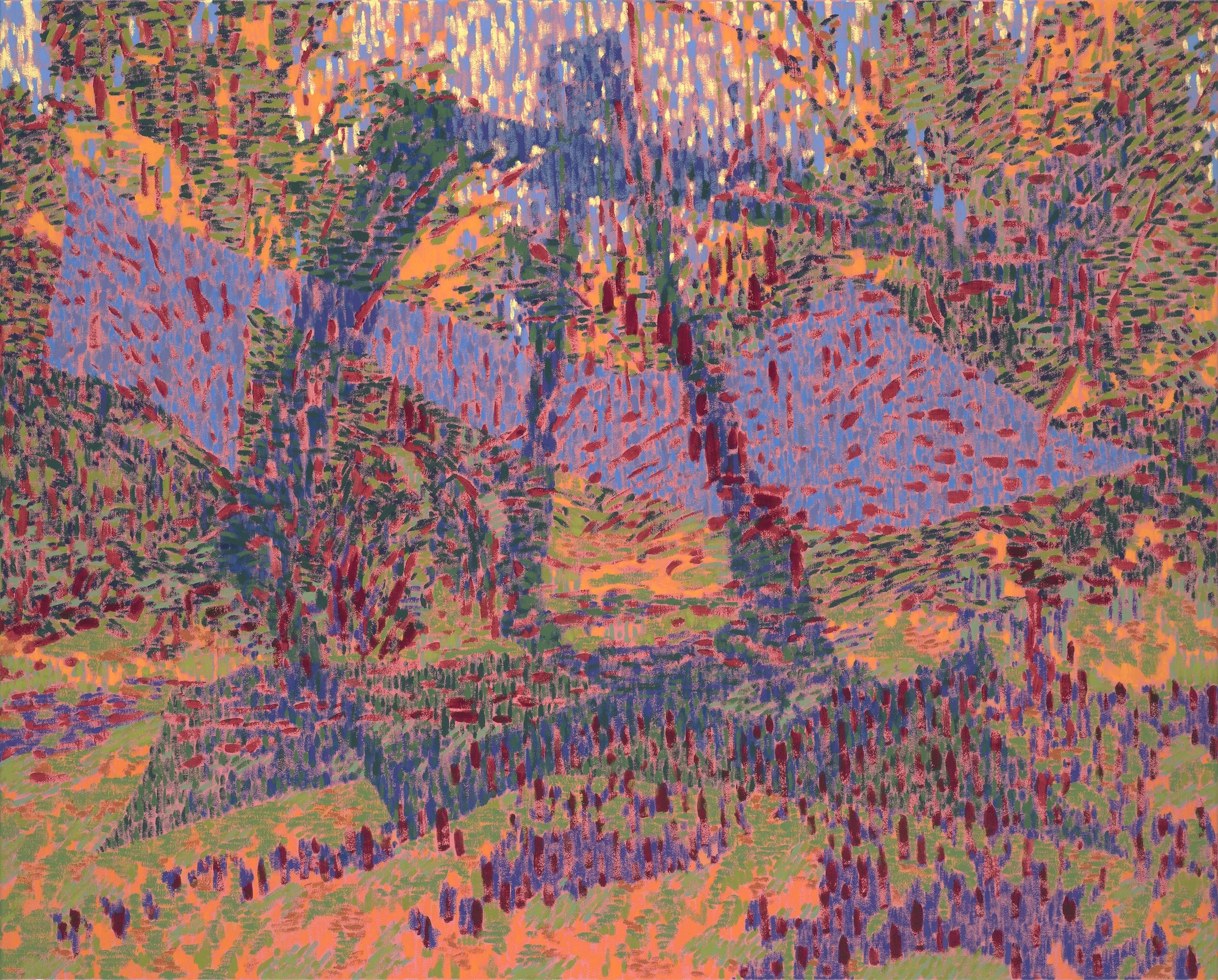 Pavilion, 2023, oil on canvas. 123 x 153 cm. Photograph: Brenton McGeachie.