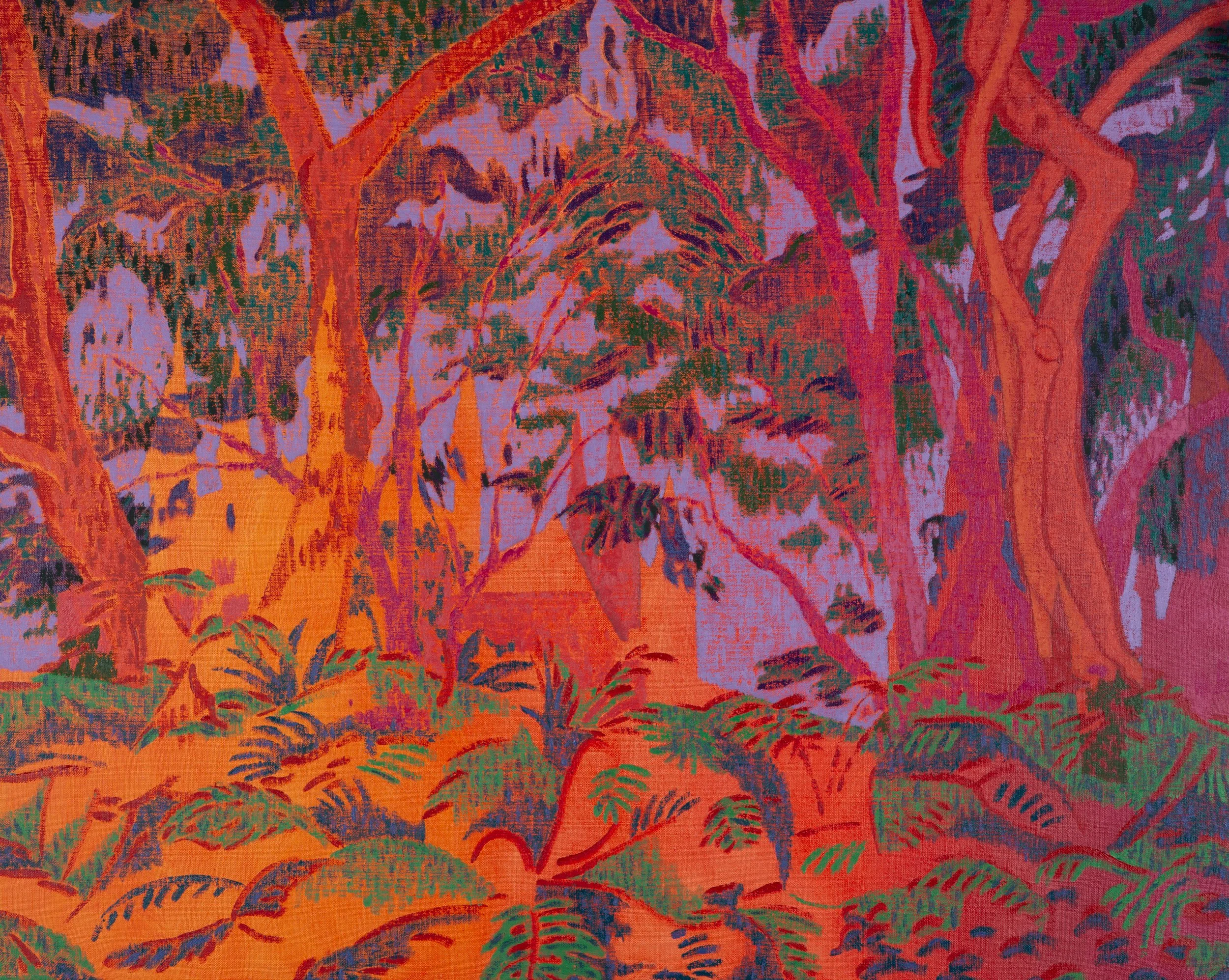 Hyde Park Gothic, 2024, oil on linen. 61 x 76 cm. Photograph: Jennifer Chua.