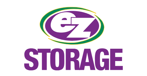 EZ Storage logo with purple, green, and yellow colors and the word 'STORAGE' in bold purple letters.