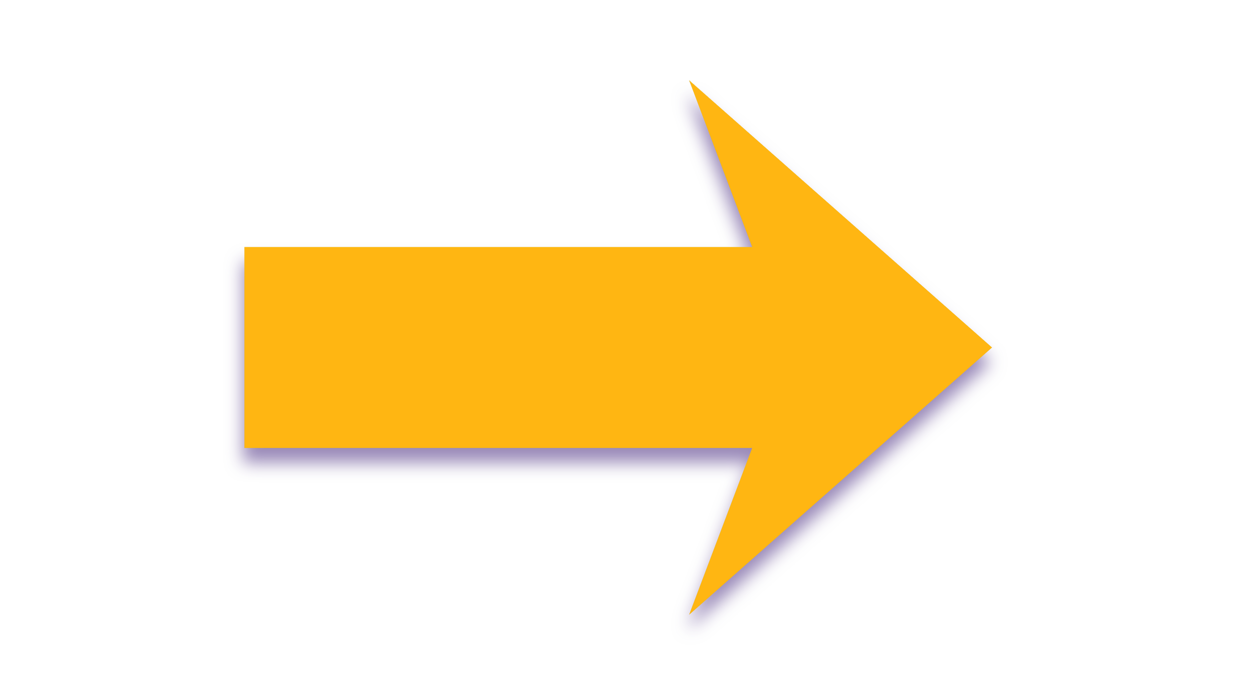 A yellow right-pointing arrow with a dark purple outline against a black background.