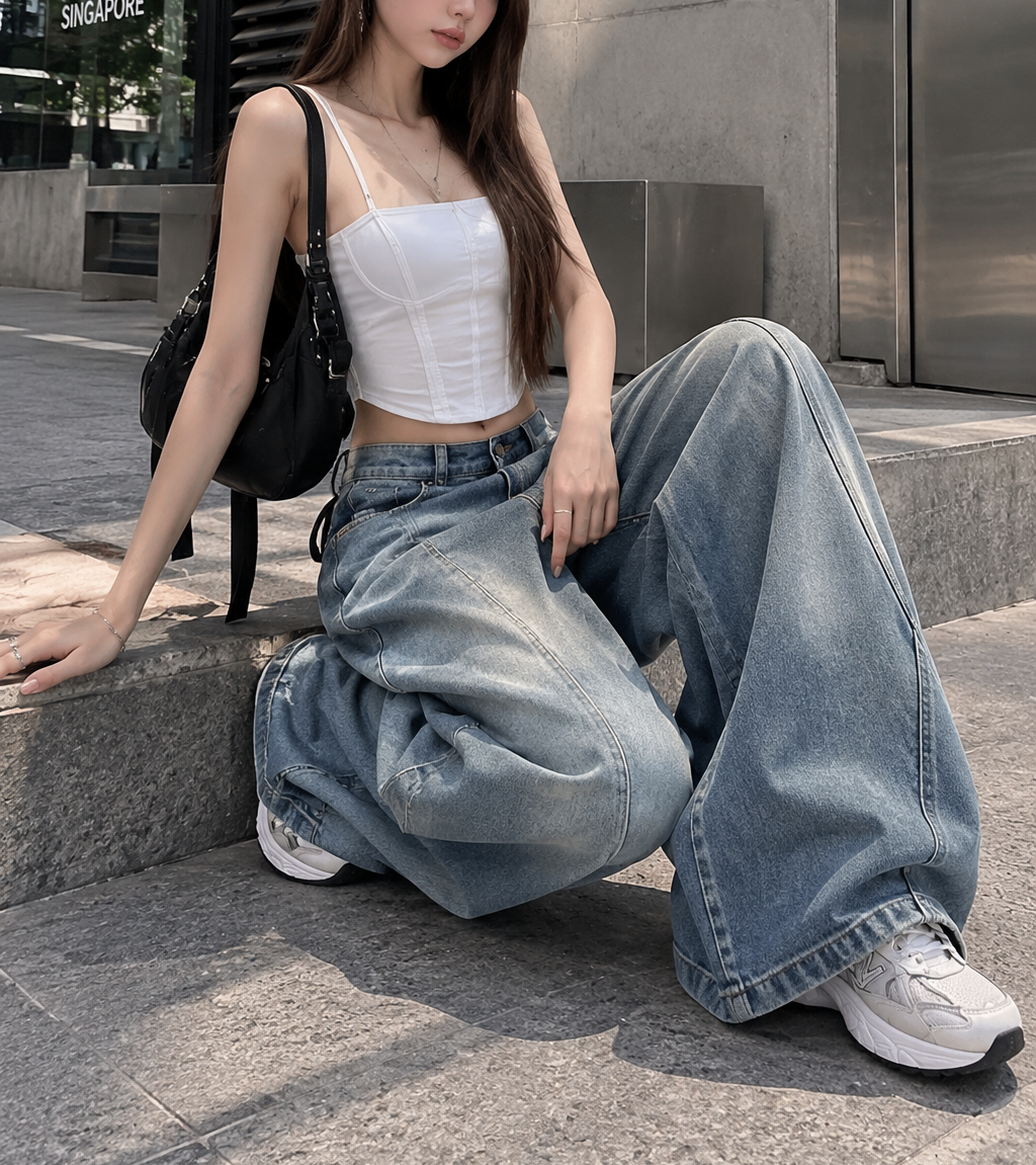 Off Duty Barrel Jeans