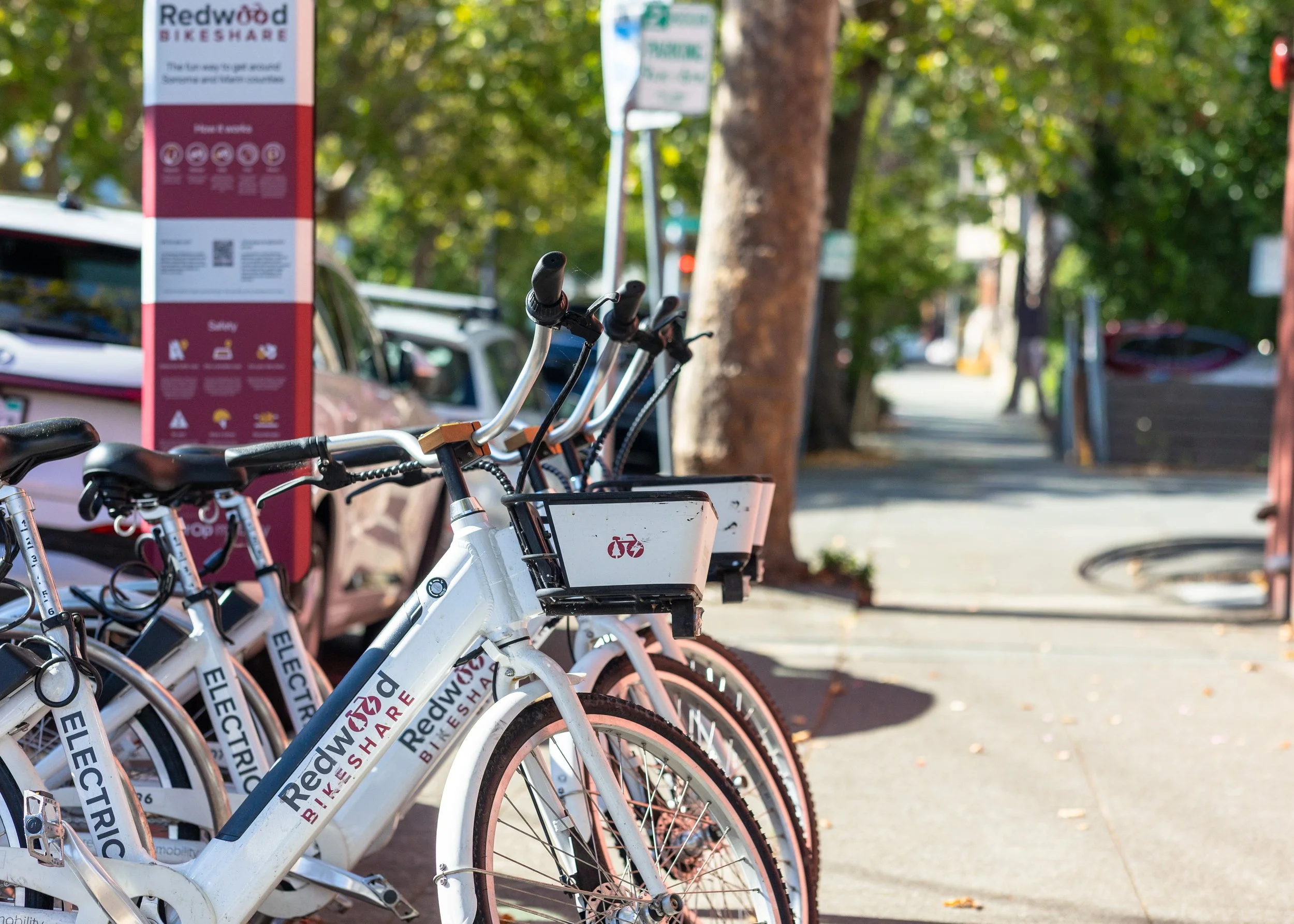 ebikes in downtown San Rafael
