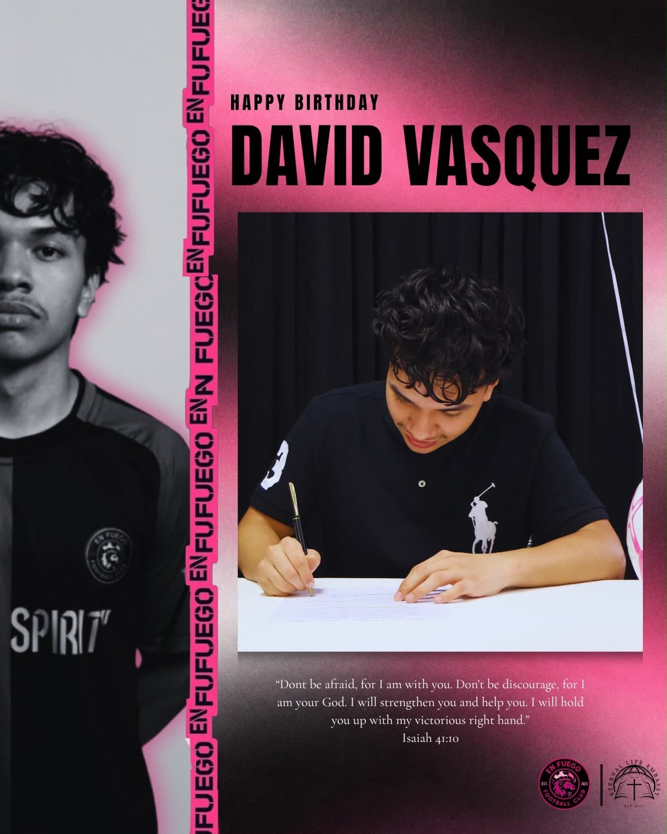 Happy Birthday David! 🎉⚽️ Wishing you an amazing day filled with happiness and a year full of success. Keep working hard, keep growing, and keep making us proud! 🥳🎂