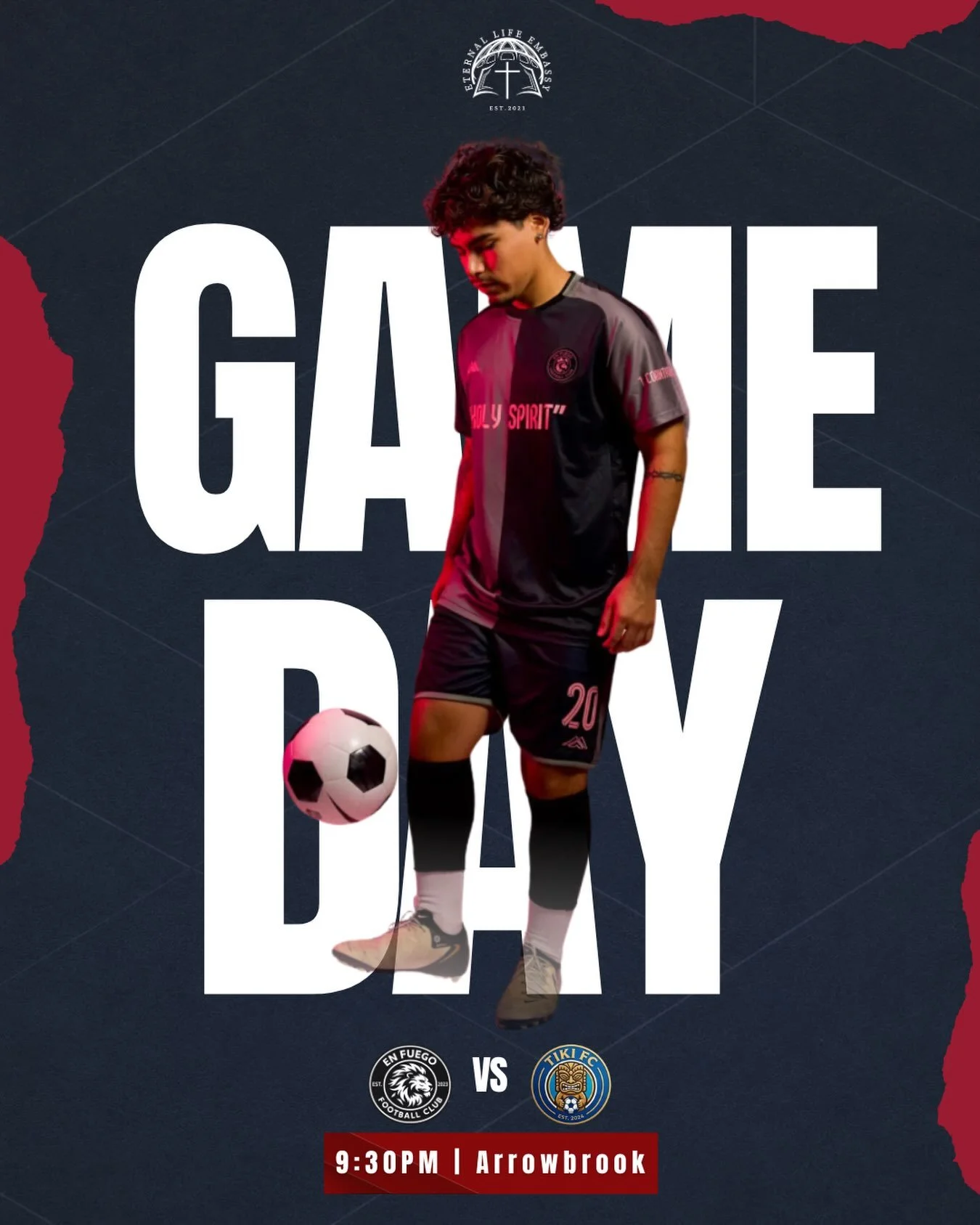 GAME DAY &mdash; En Fuego FC vs. Tiki FC
9:30 PM | Arrowbrook 🔥