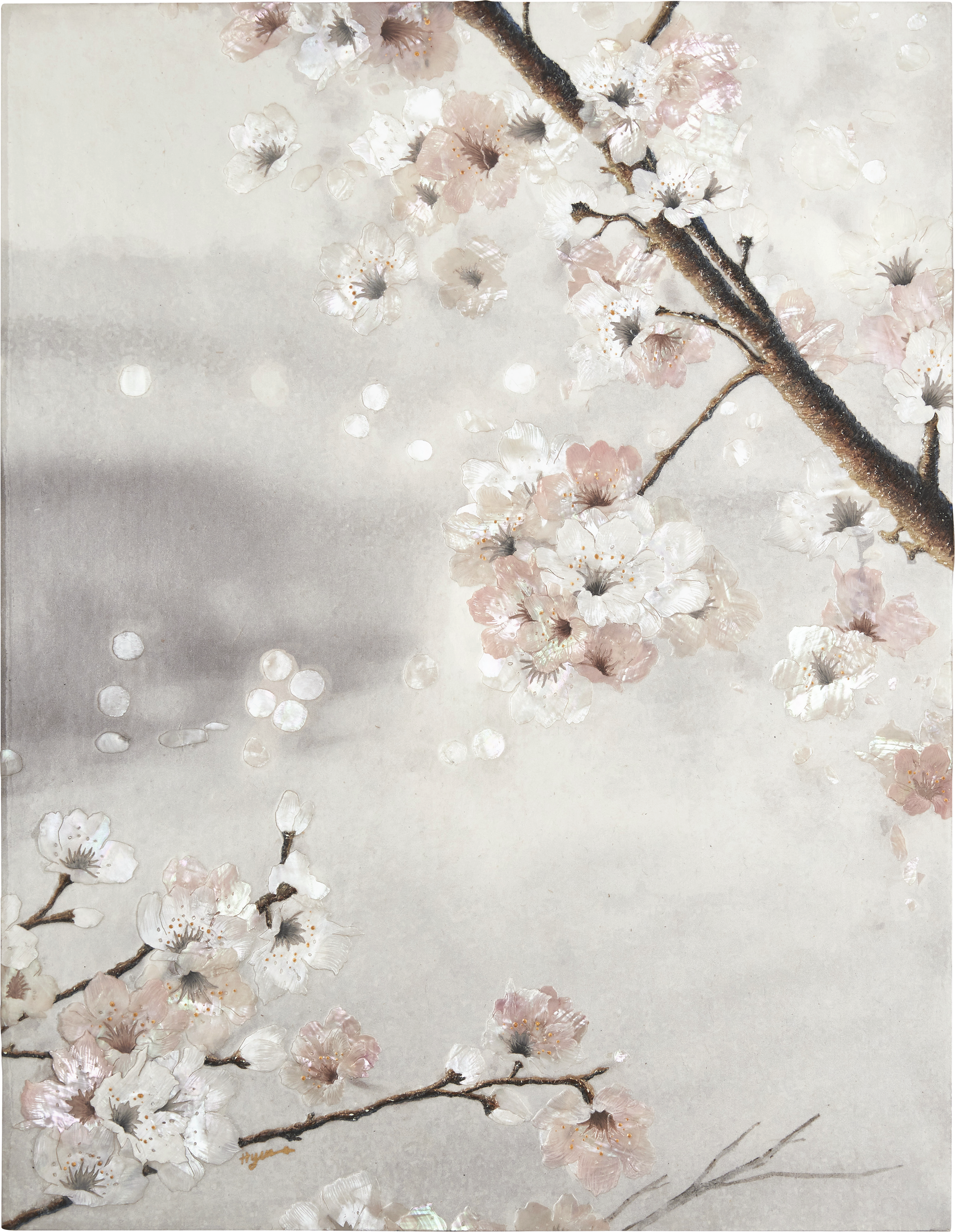 A Gaze Where Spring Stayed -Still (350x450x20 / 2026)