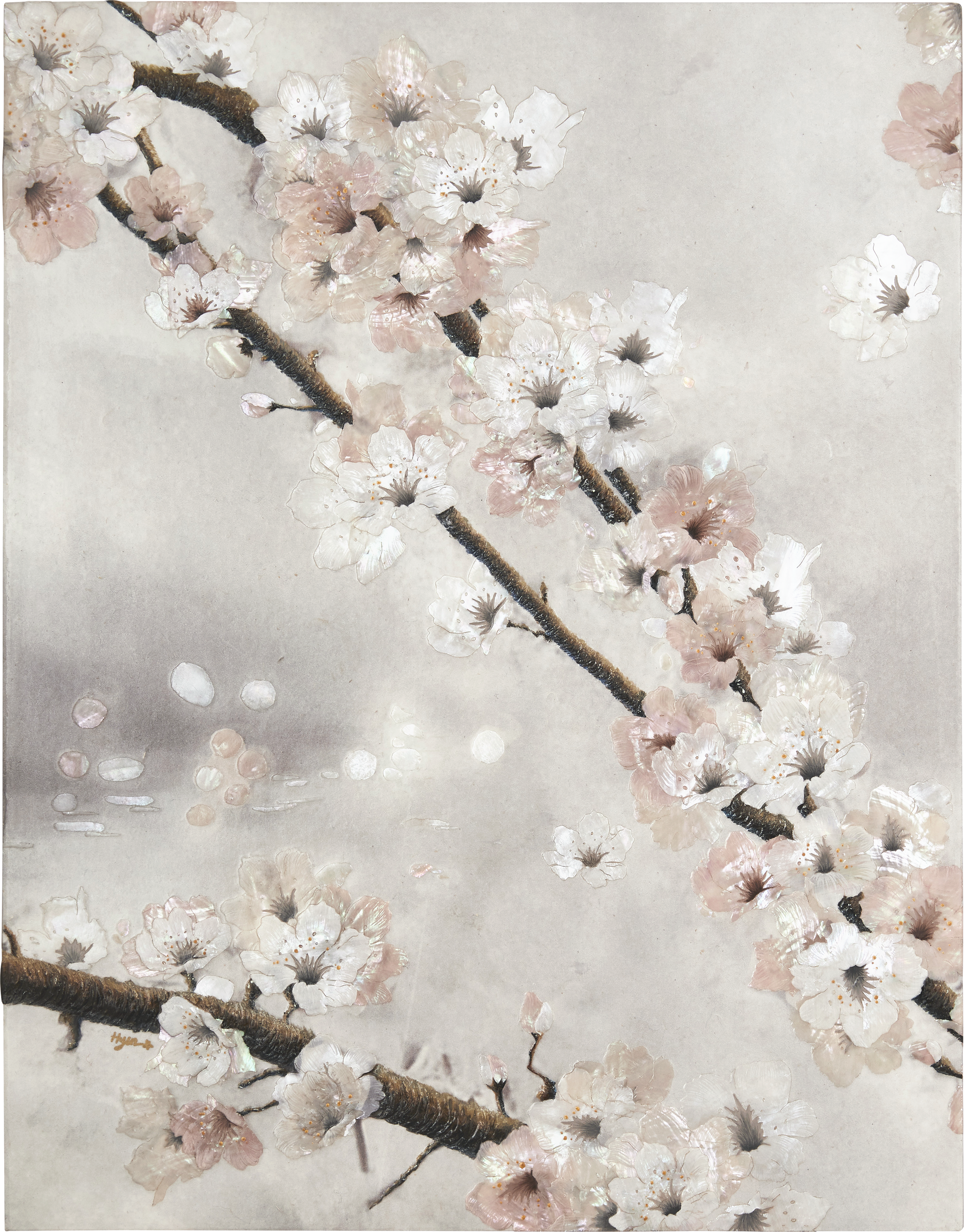 A Gaze Where Spring Stayed -Still (350x450x20 / 2026)