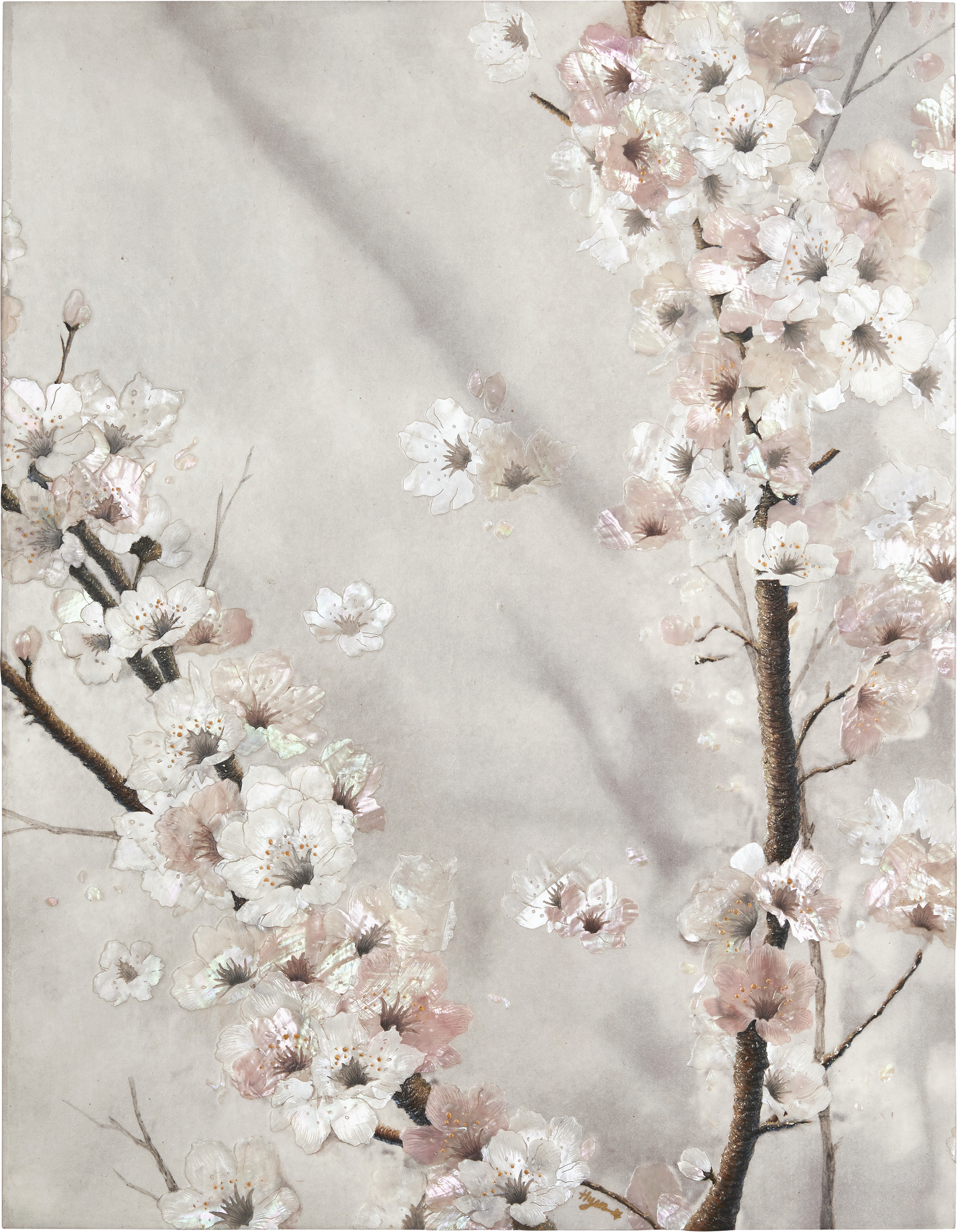 A Gaze Where Spring Stayed -Still (350x450x20 / 2026)