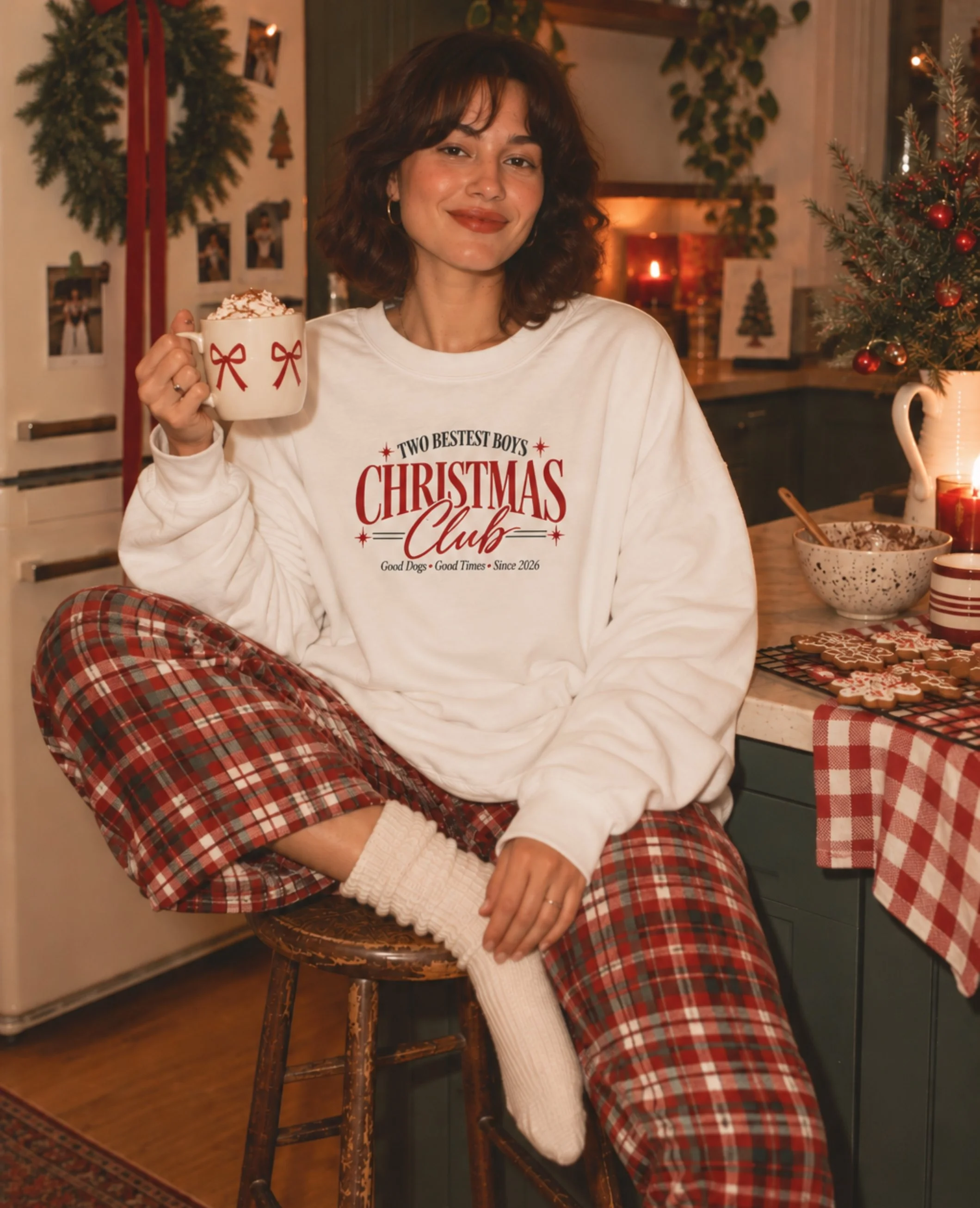 Two Bestest Boys Christmas Club Sweatshirt