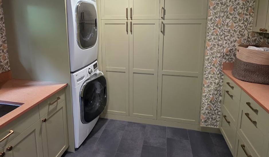 custom cabinetry in a laundry room in kitsap county