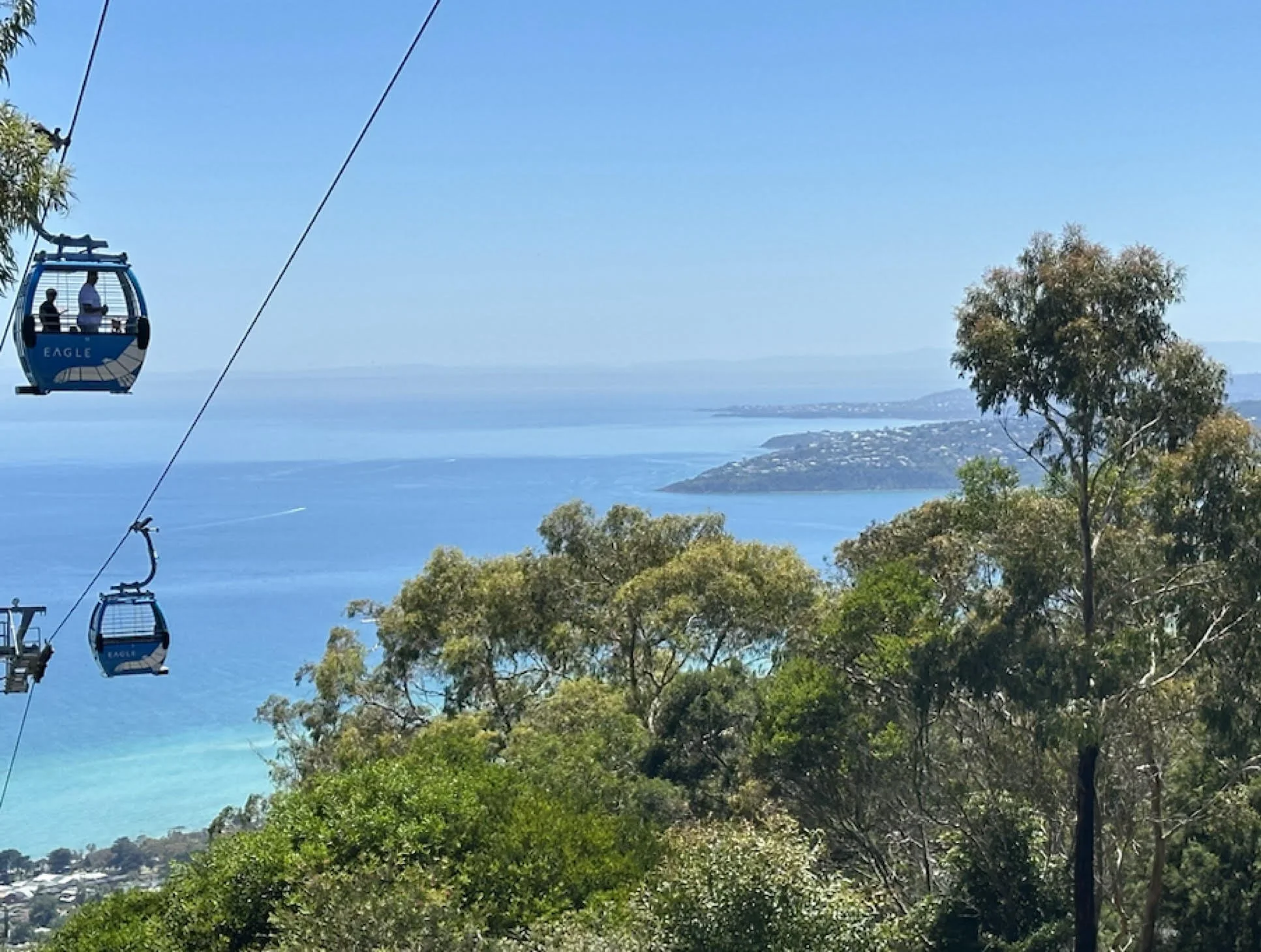 Arthurs Seat Eagle gondolas overlooking the Mornington Peninsula