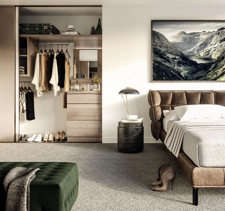 UNO Melbourne penthouse bedroom wardrobe