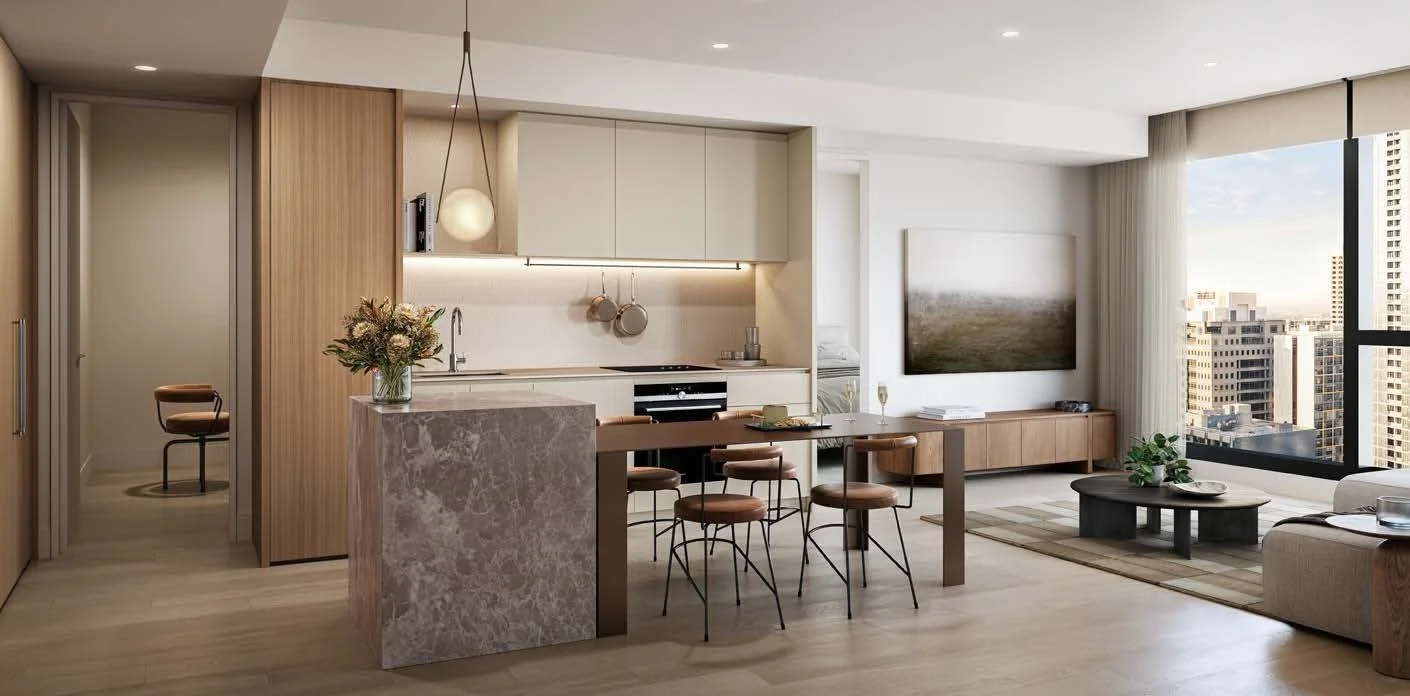640 Bourke Melbourne kitchen living