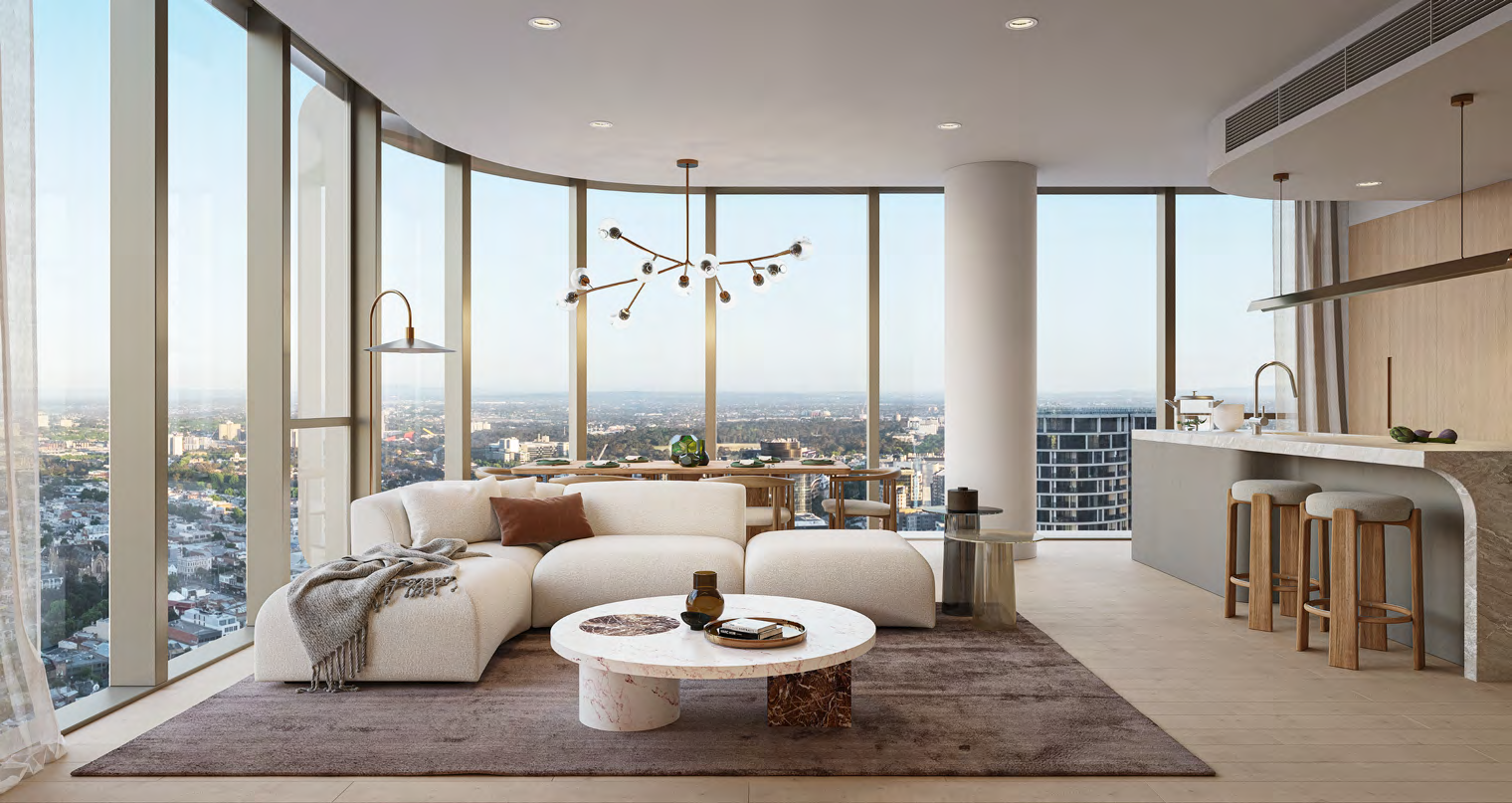 Aurum 3 bed living dining
