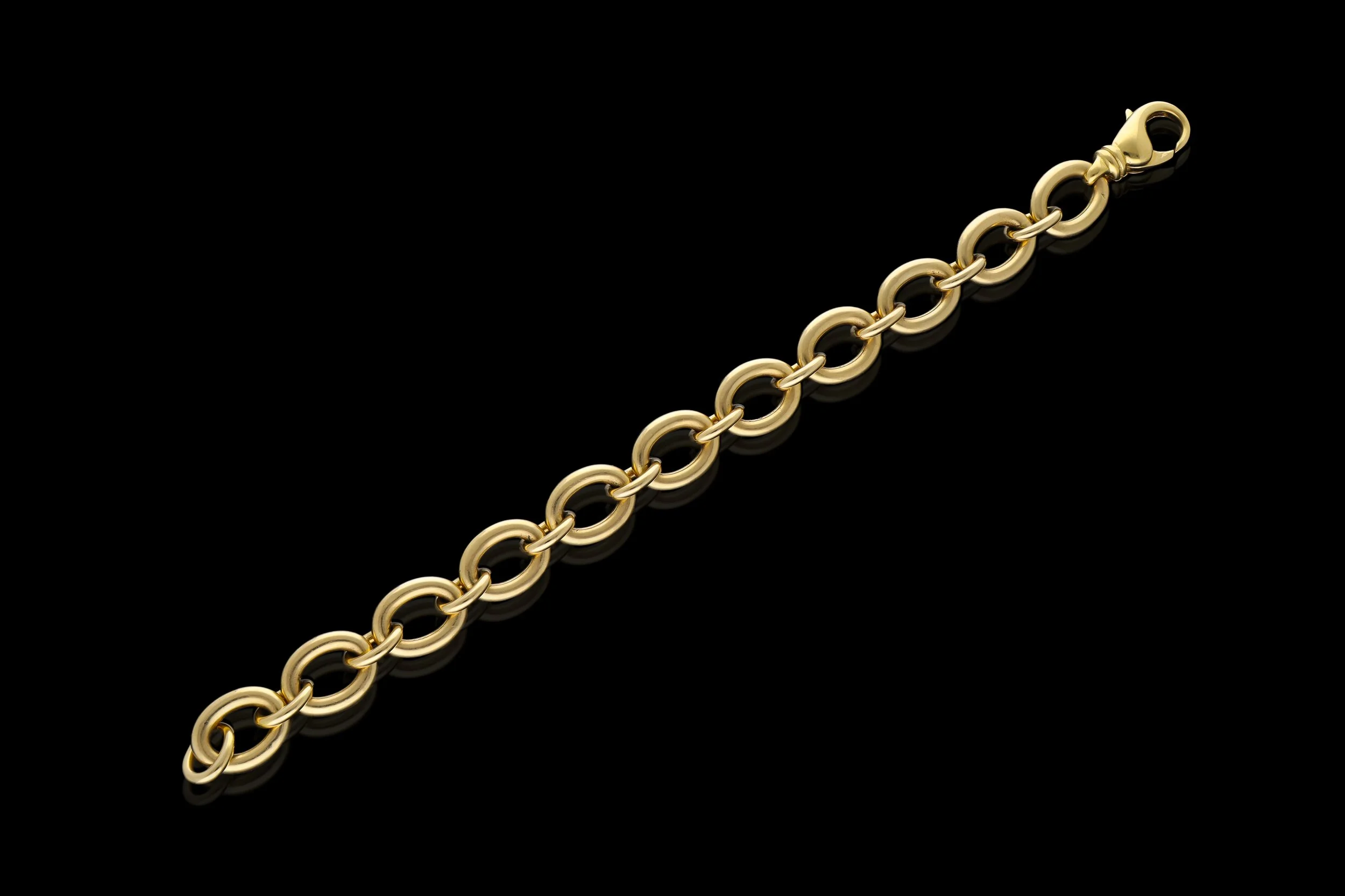 Vintage French Oval Link 18ct Gold Bracelet