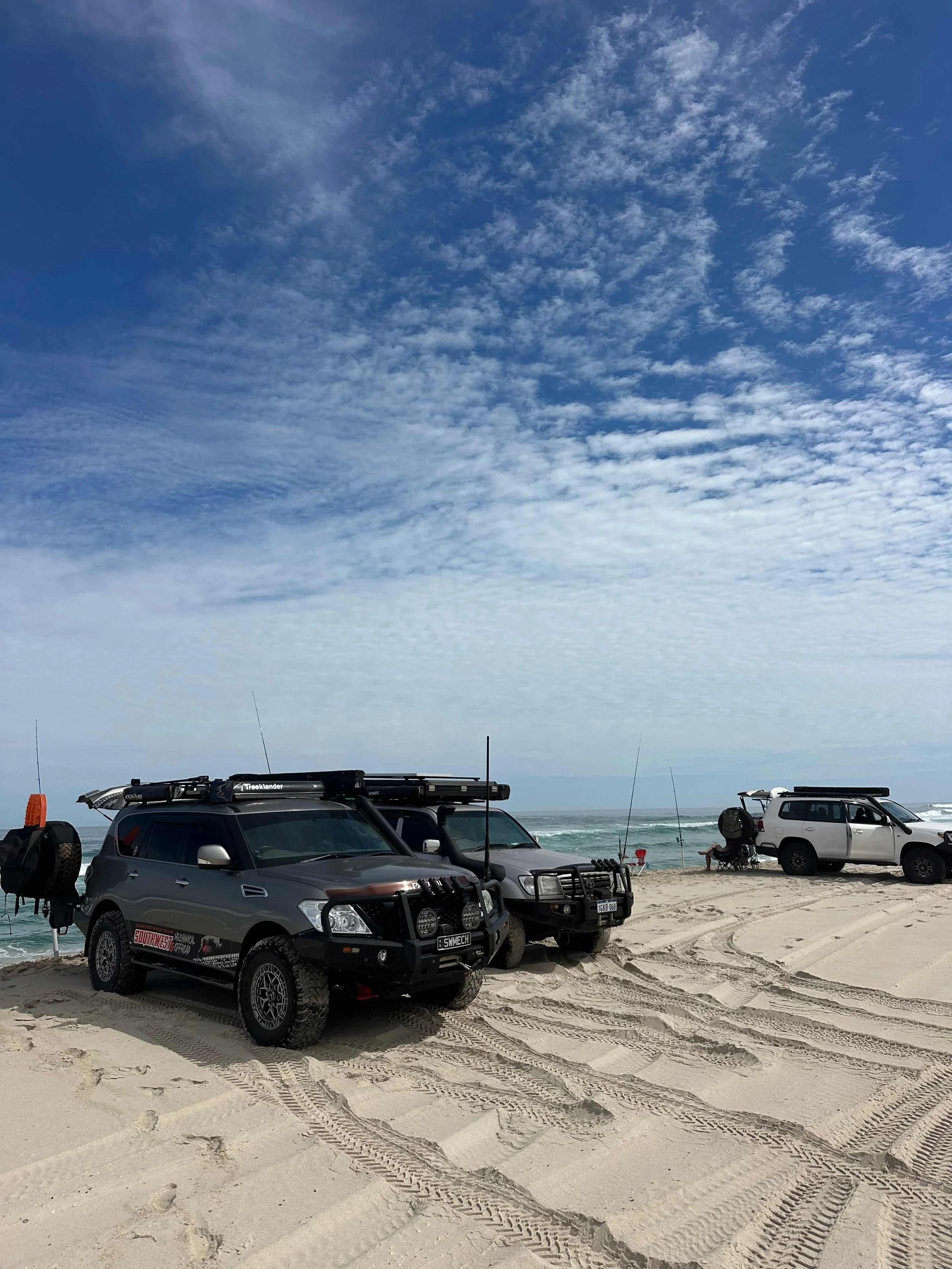 offroad vehicles at beach in bunbury