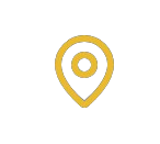 Icon of a location pin on a black background.