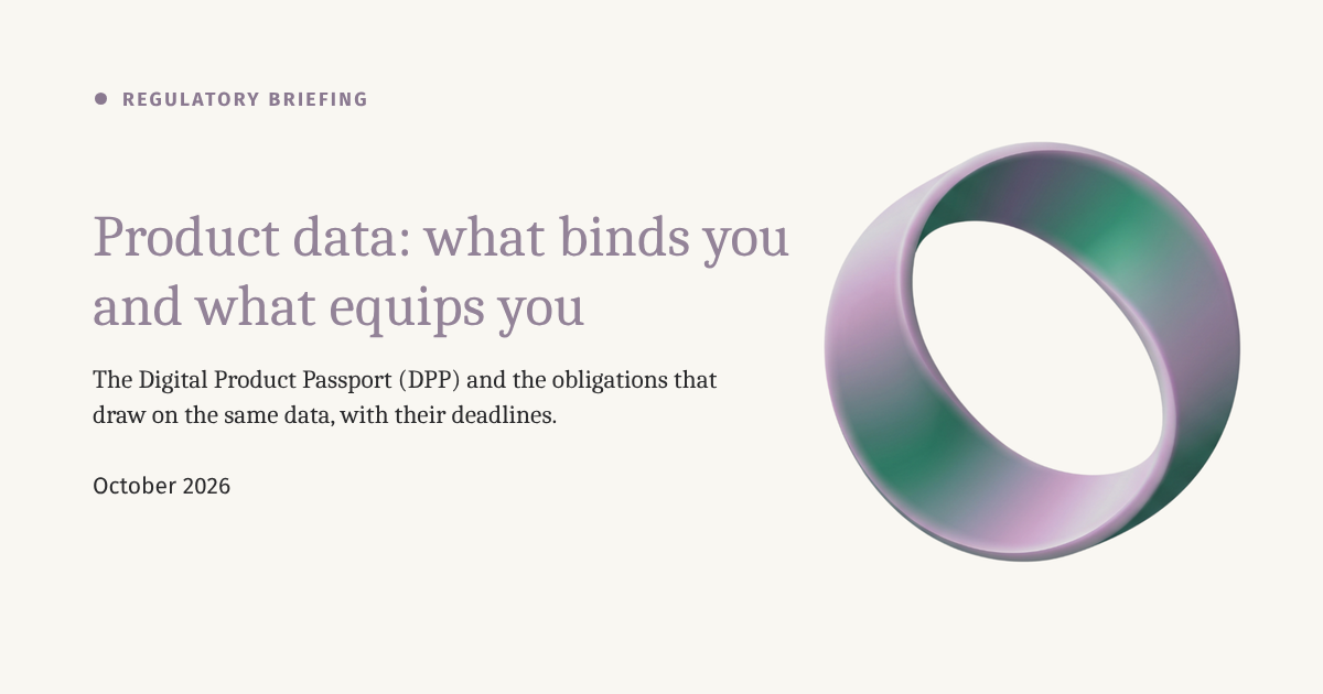 Product data: what binds you and what equips you
