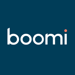 Boomi logo on a dark background.