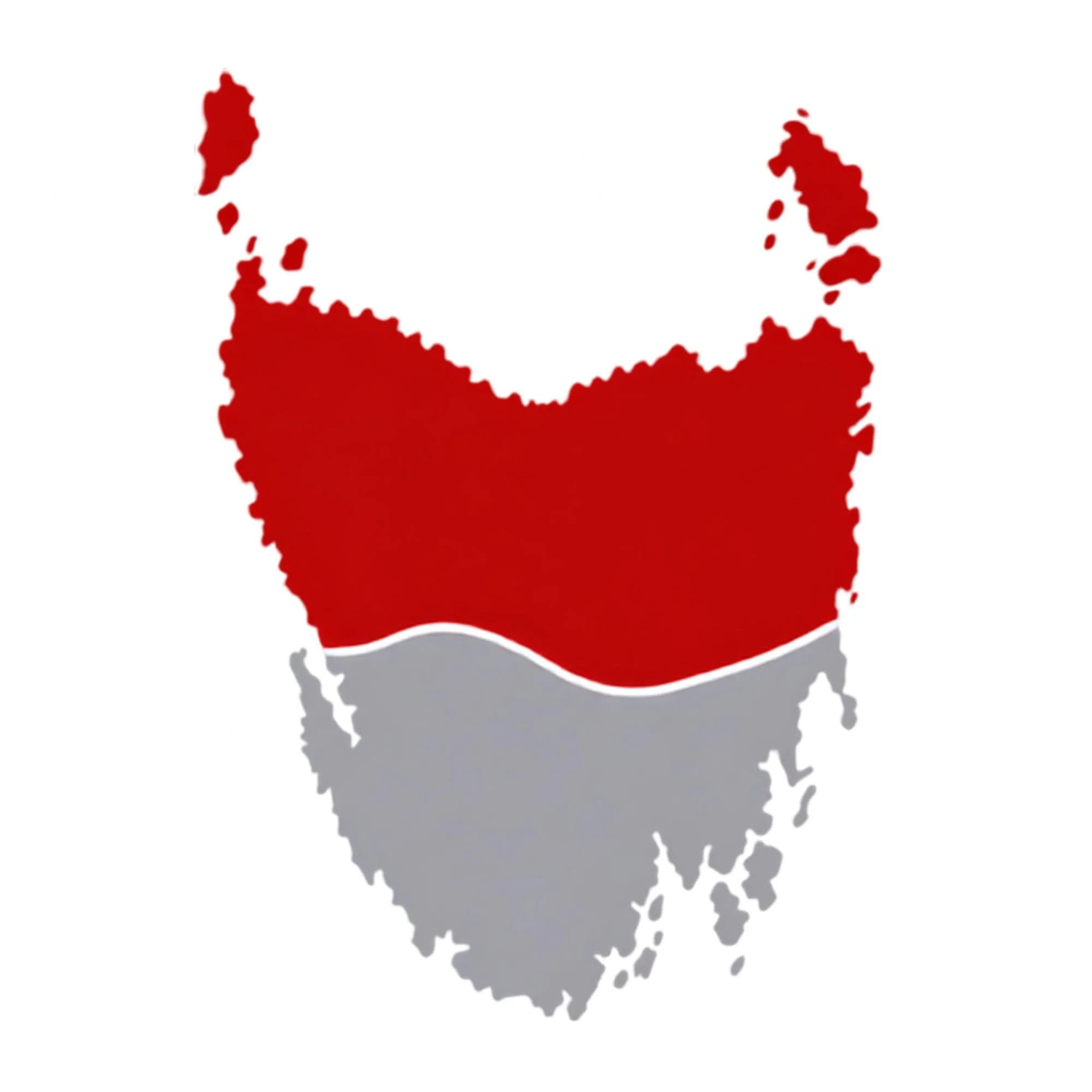 A map of Thailand colored in red, with surrounding water bodies in gray, on a white background.