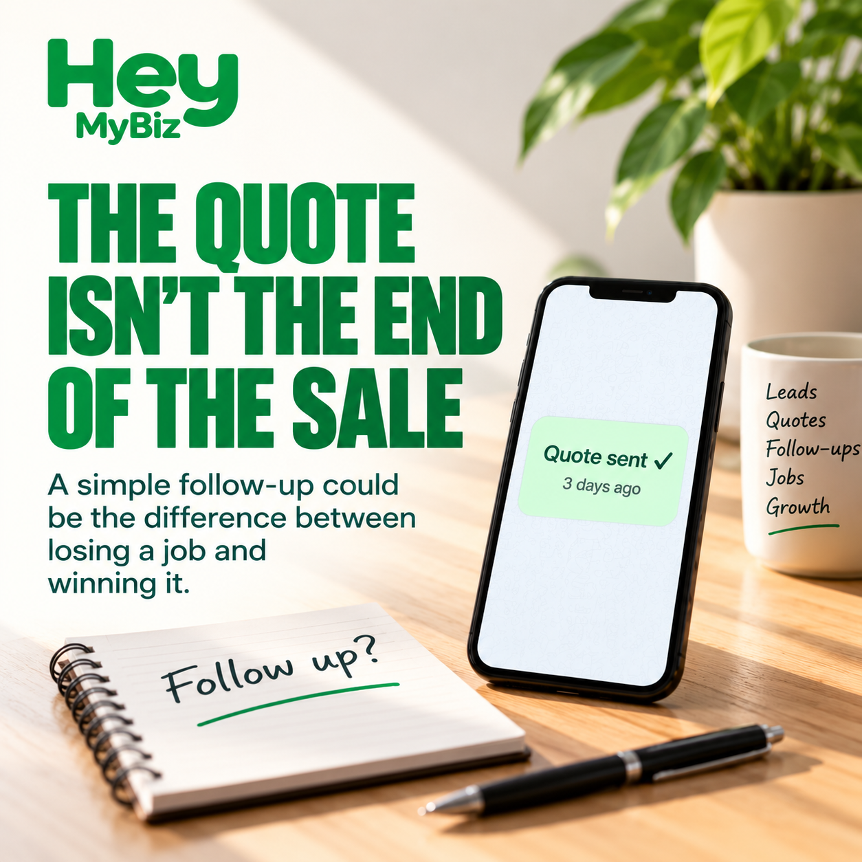 The quote isn’t the end of the sale