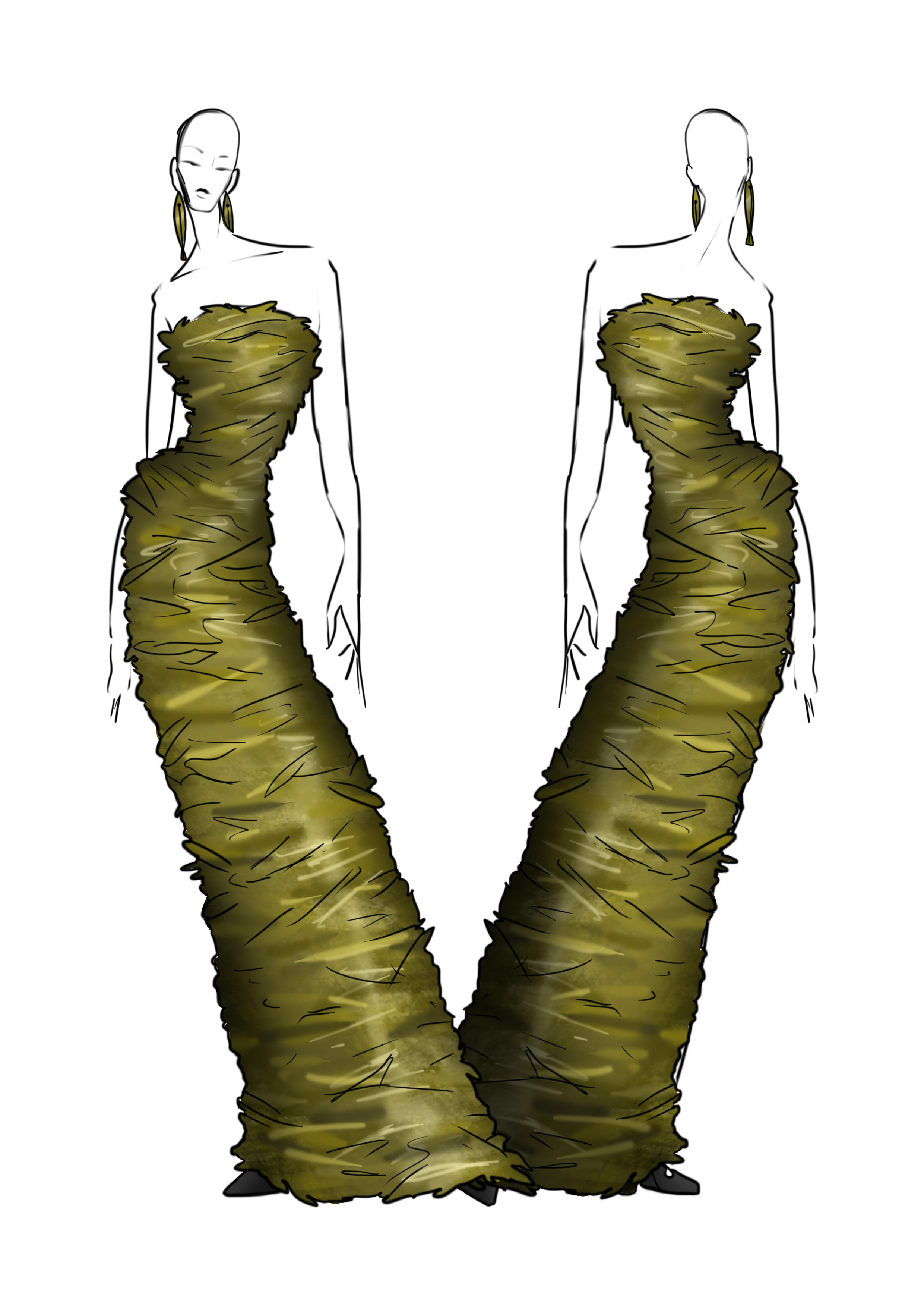Gold fish gown swimming.png