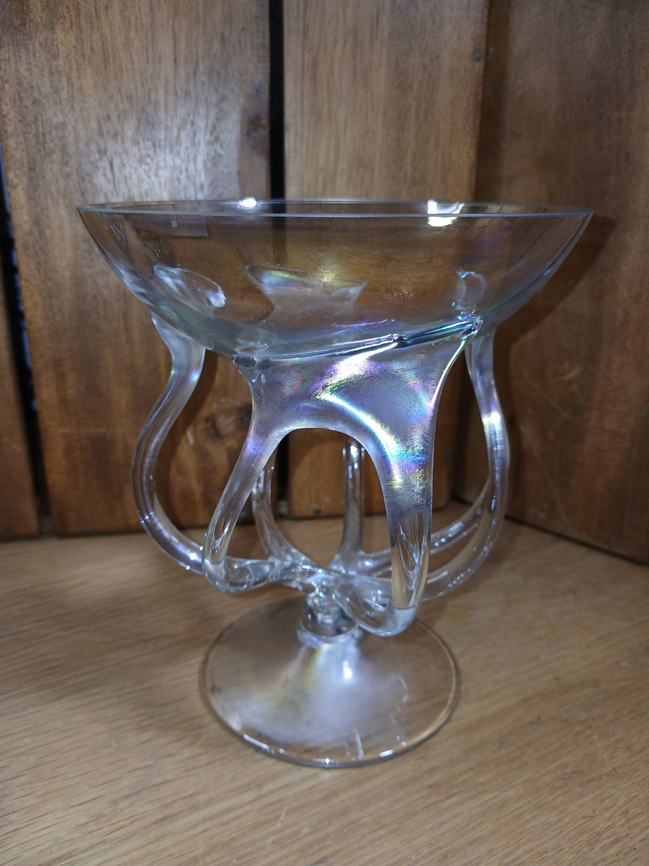Hand Blown Jozephina Kronso Glass Octopus Pedestal Bowl