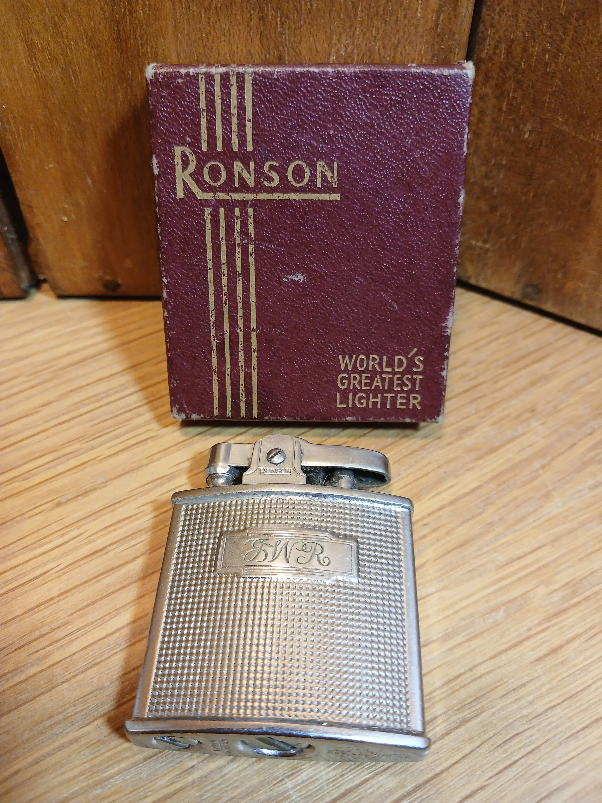 Vintage Ronson Cadet Petrol Lighter Boxed