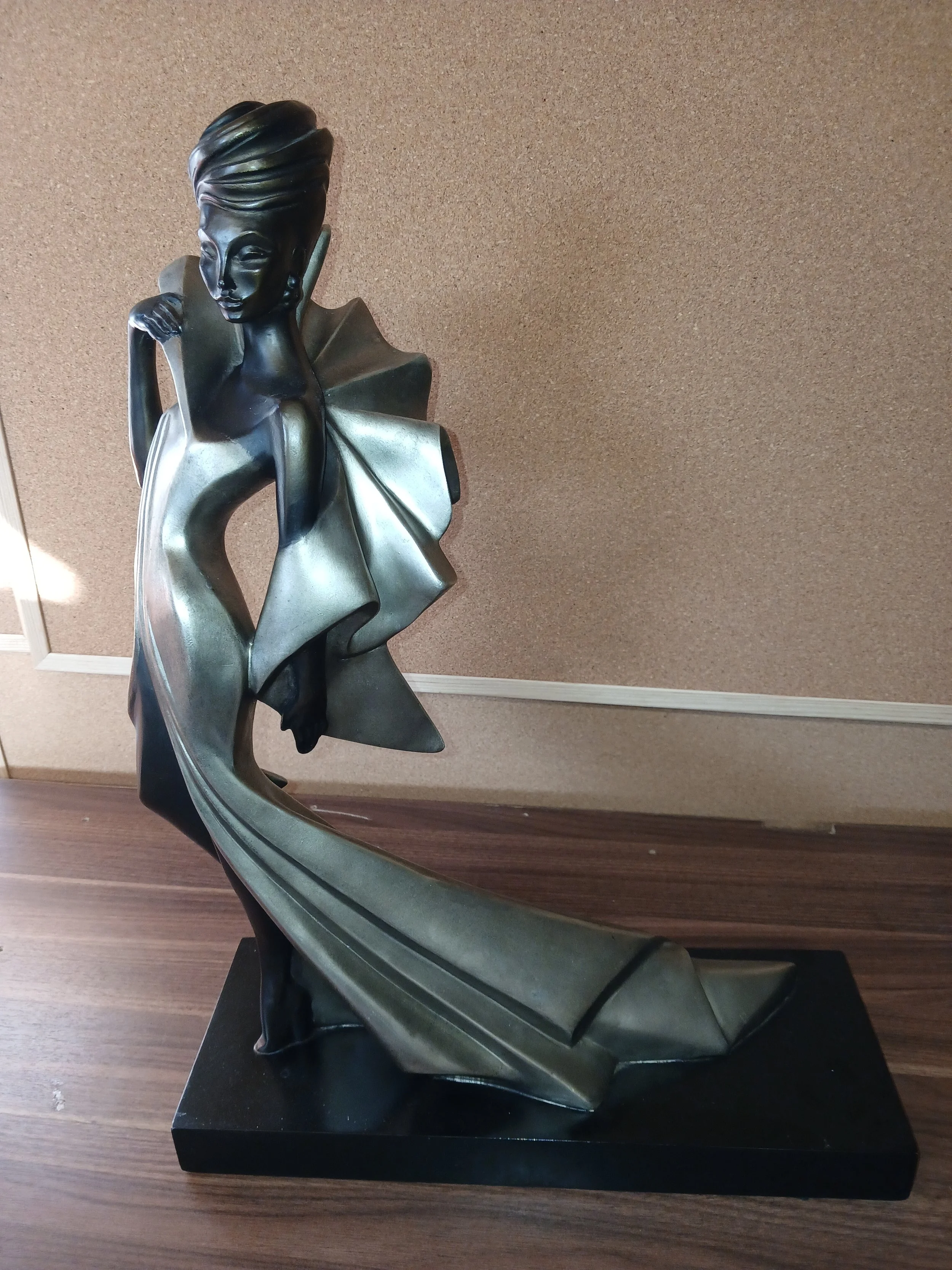 Austin Produced Art Nouveau Style Resin Sculpture Of Dancing Woman