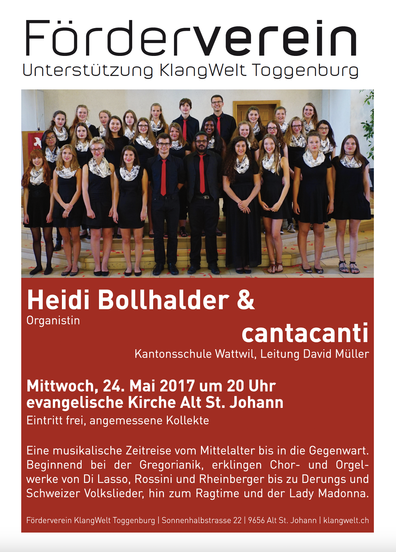 Konzert Förderverein Klangwelt Toggenburg