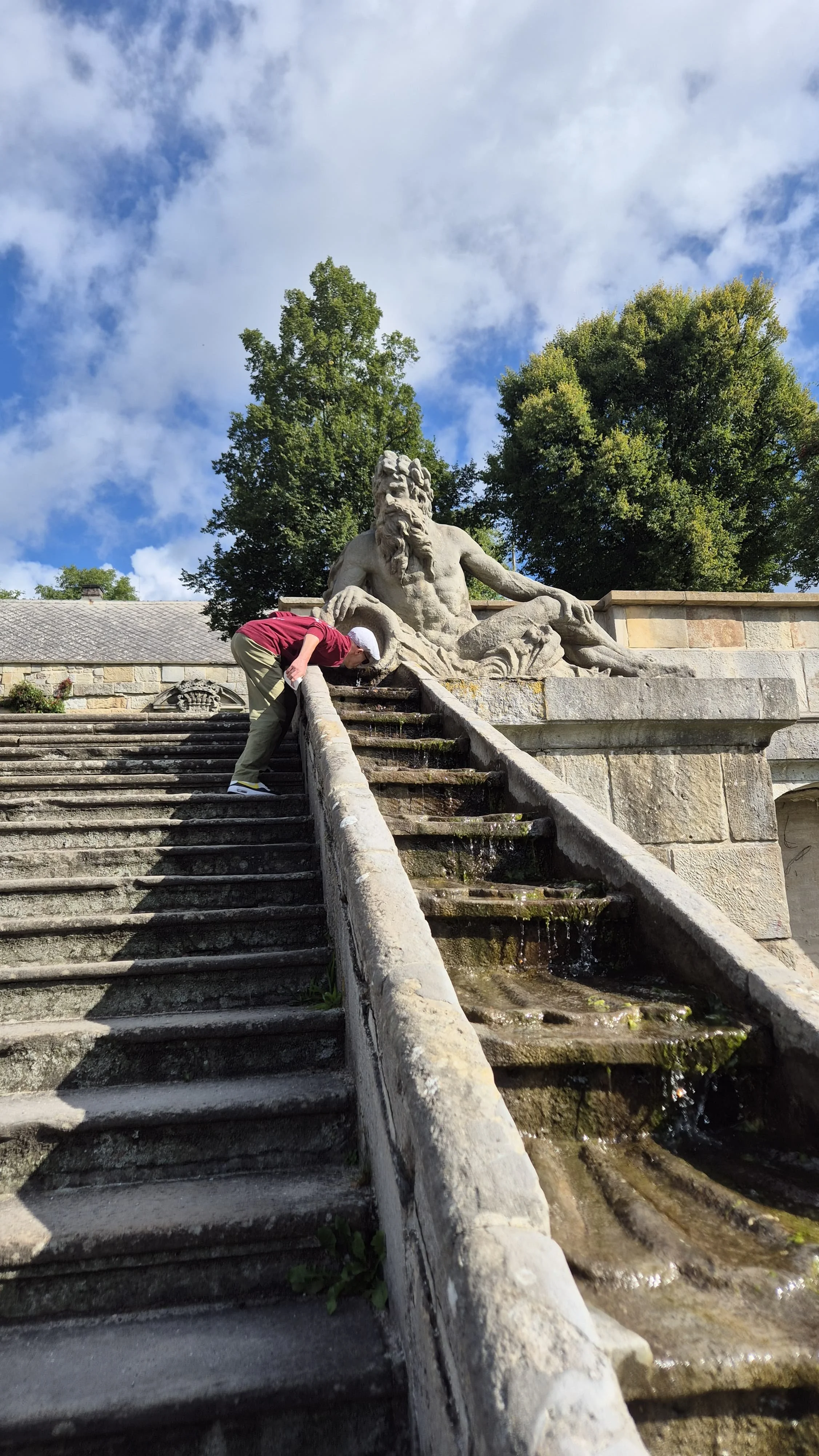 Herr M. testet Weintreppe