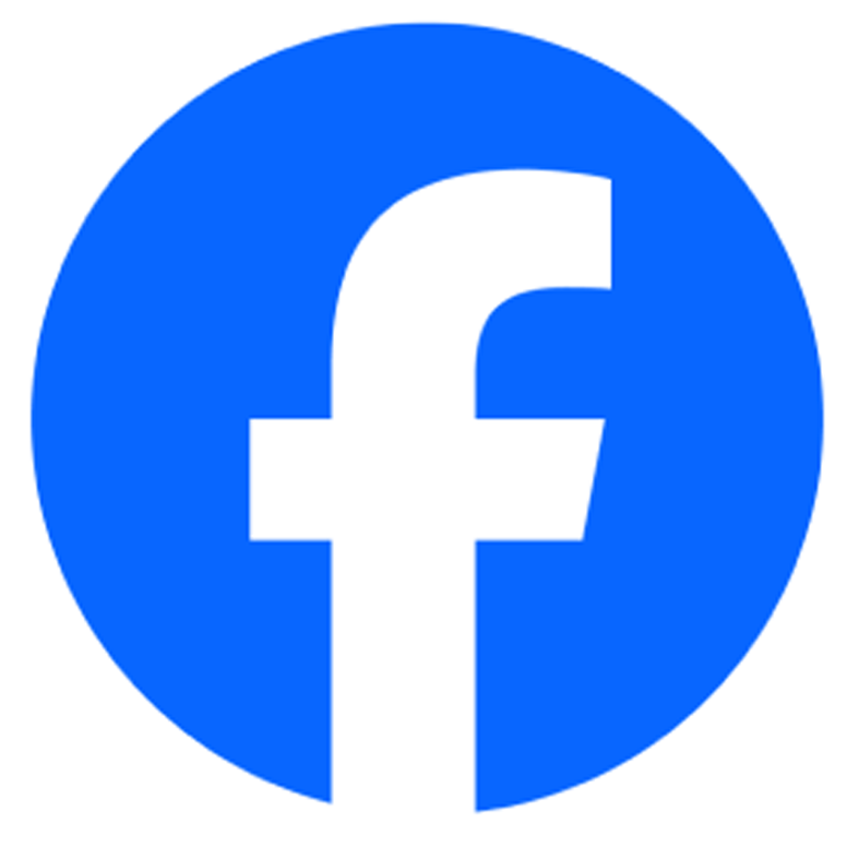 Facebook logo with a broken or incomplete circle