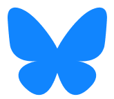 Silhouette of a blue butterfly