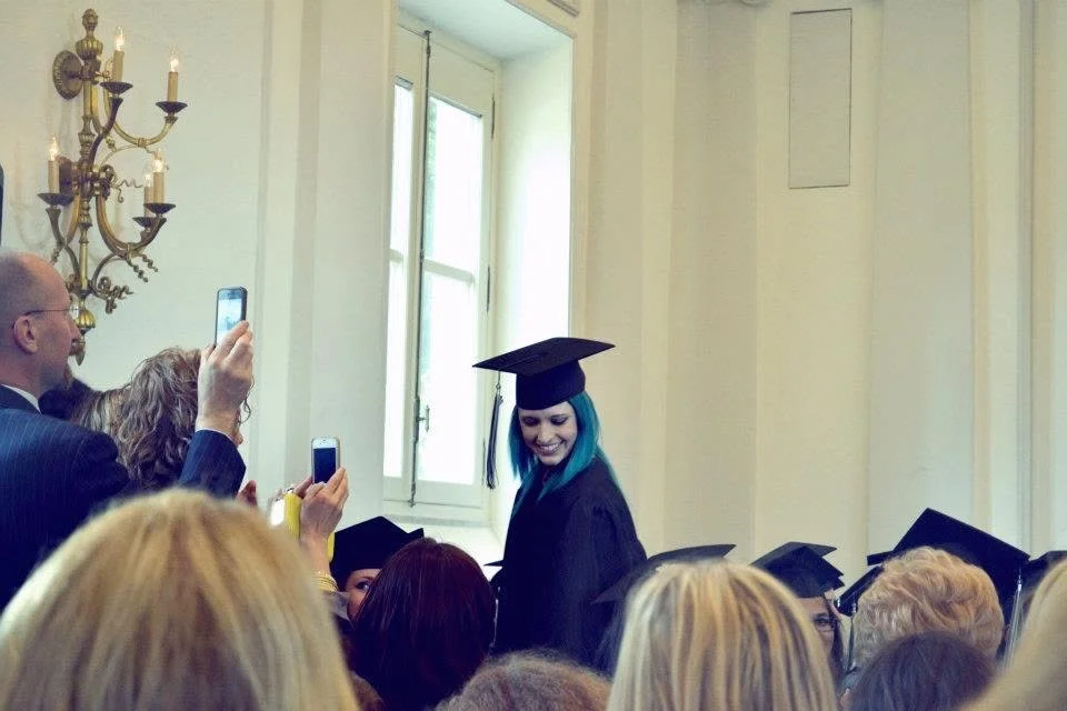 In 2012, I graduated as valedictorian from the American University of Rome, with a BA in Communications