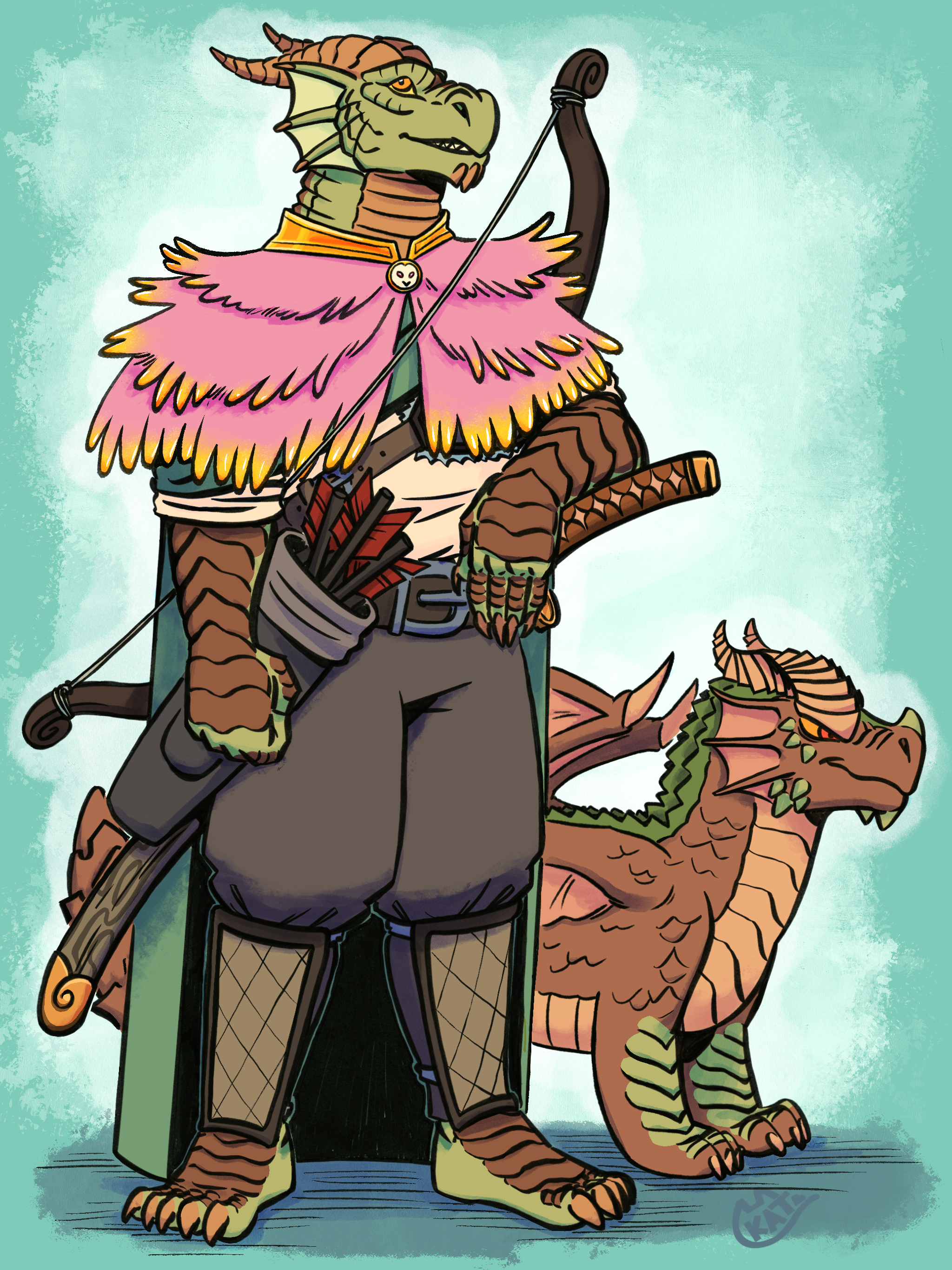 Xander and Fafnir 
Art by Hoagie aka