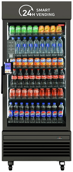 Smart 24h vending machine with cold drinks and beverages