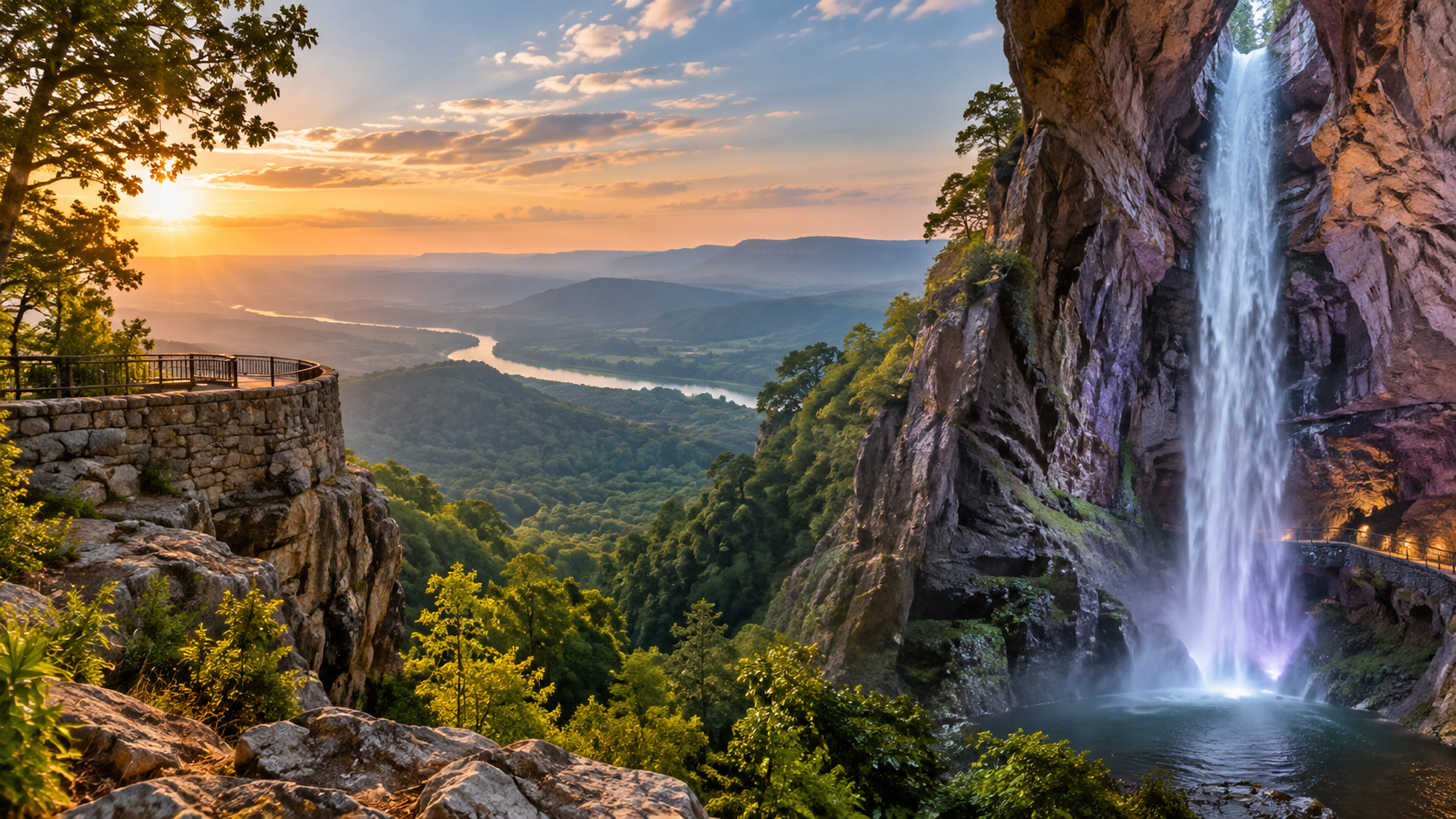 Lookout Mountain and Ruby Falls near Summit & Stone Chattanooga vacation rental.
