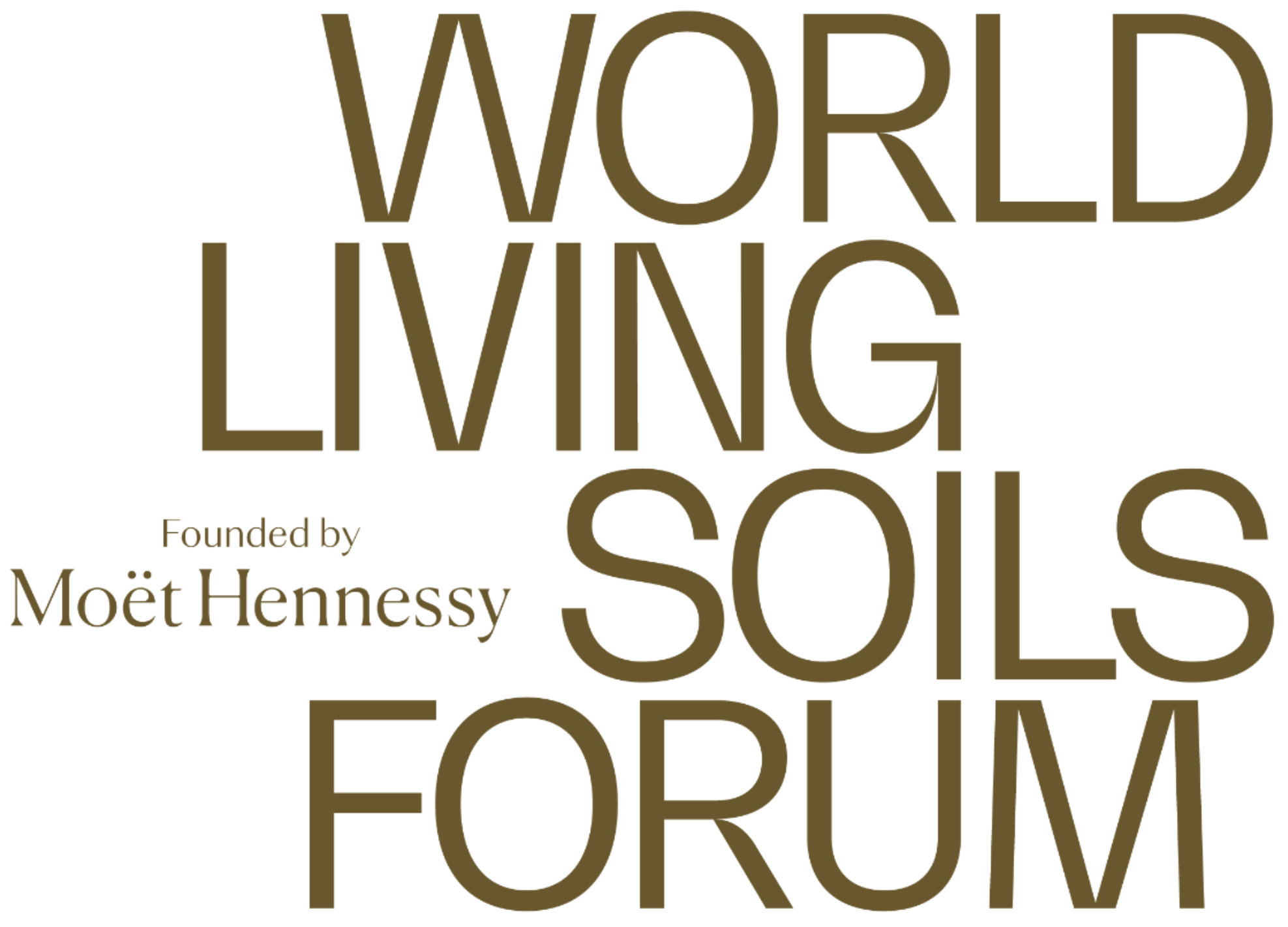 LOGO  'WORLD LIVING SOILS FORUM' et 'FOUNDED BY Moët Hennessy'