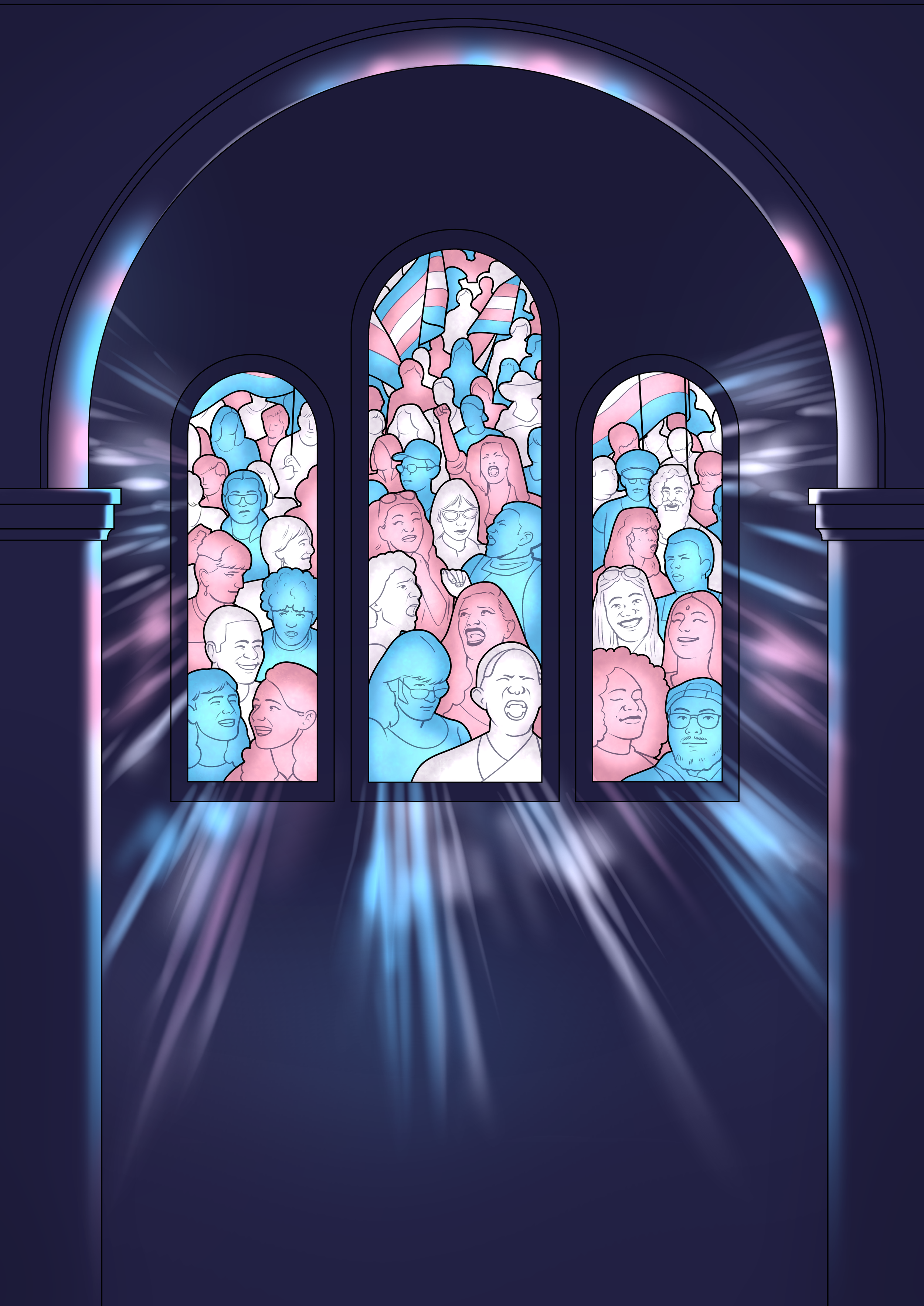 A poster design for Retune: A Trans Requiem