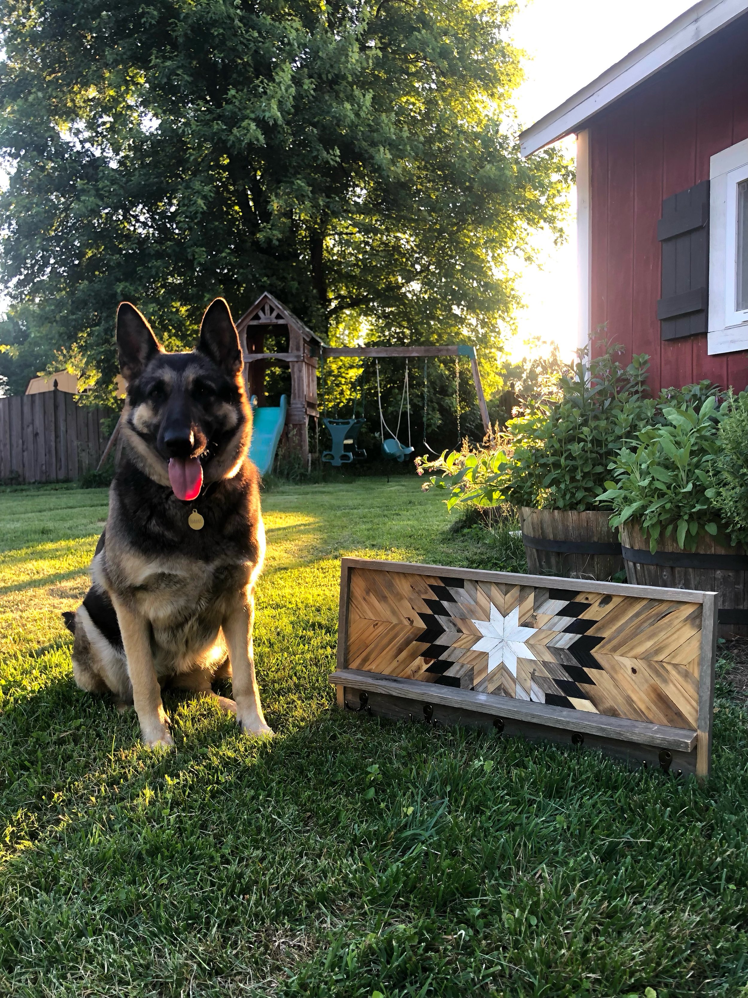 That&rsquo;s my girl 🐕 

Latest custom coatrack is complete. I think I got some good videos of the process. We shall see. 

I met this awesome customer at the craft fair. She came back later on in hopes of purchasing the original one, but I had just