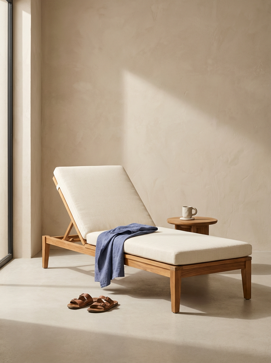 Teak Sun Lounger