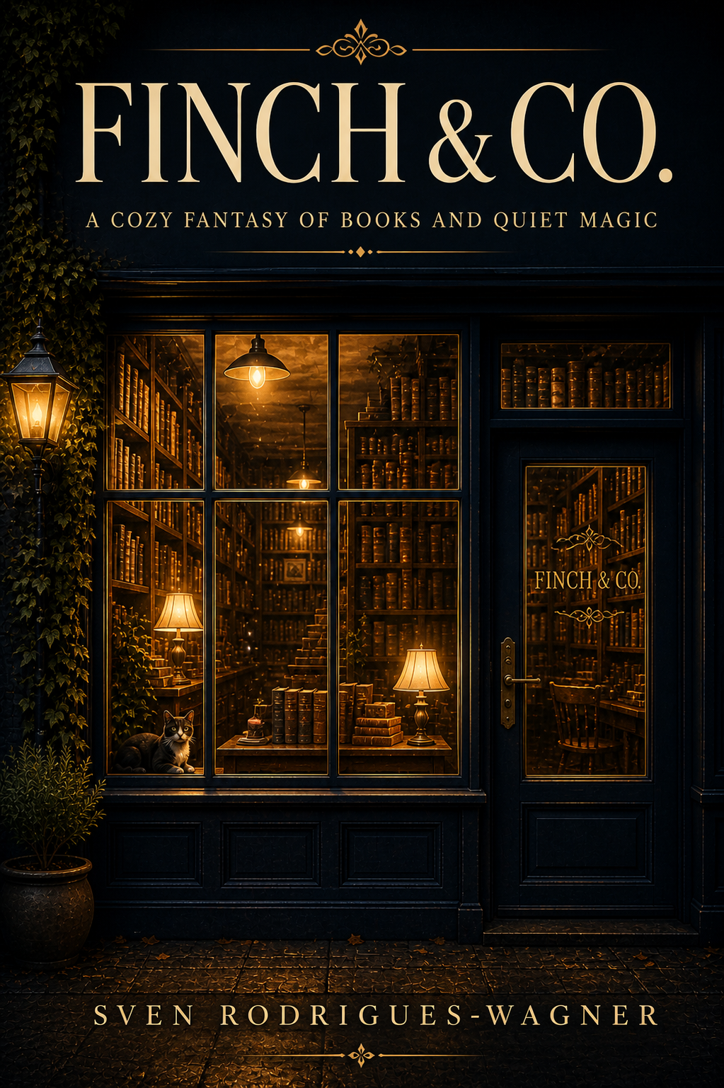 Finch & Co. cozy fantasy book cover by Sven Rodrigues-Wagner