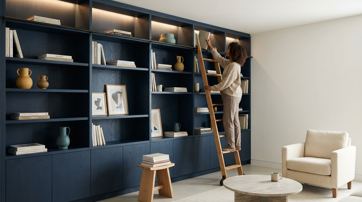 Custom Built-In Bookcases